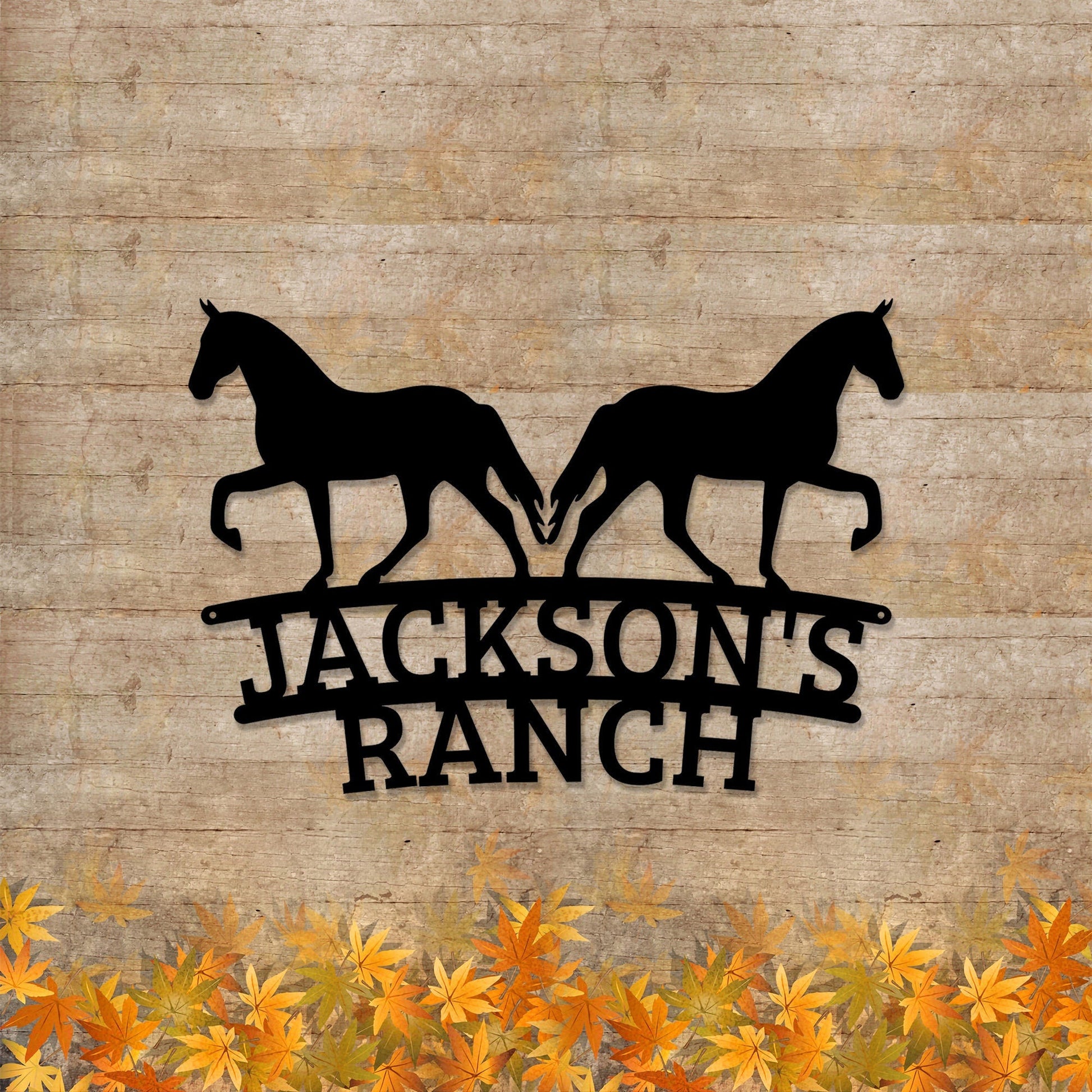 Custom Horse Metal Ranch Sign,Horse Barn Sign,Farmhouse Decor,Outdoor Family Name Sign,Fence,Metal Sign,Custom Metal Ranch Sign,LED Sign