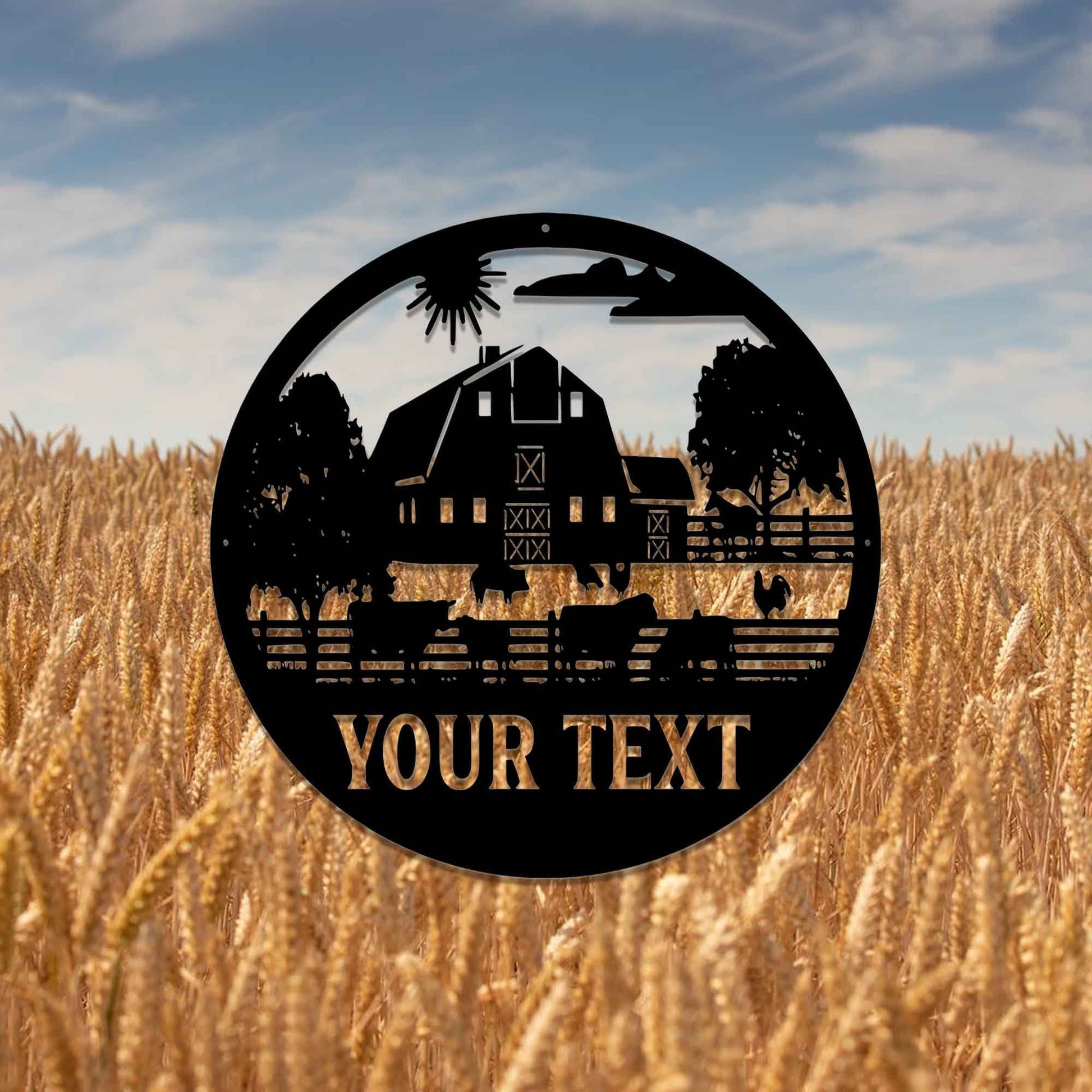 Custom Metal Farm Sign | Metal Sign for farmer| Family Name Sign|farmers' gifts| Home Decor|Farmhouse minimalist decoration|Harvest|LED Sign