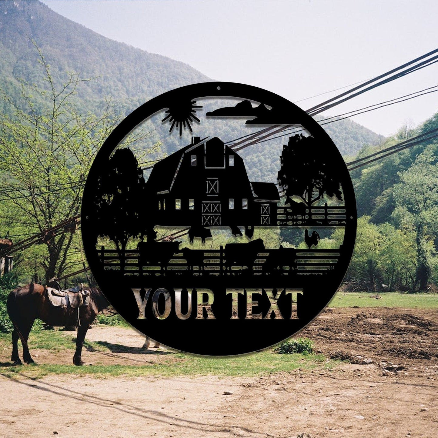 Custom Metal Farm Sign | Metal Sign for farmer| Family Name Sign|farmers' gifts| Home Decor|Farmhouse minimalist decoration|Harvest|LED Sign