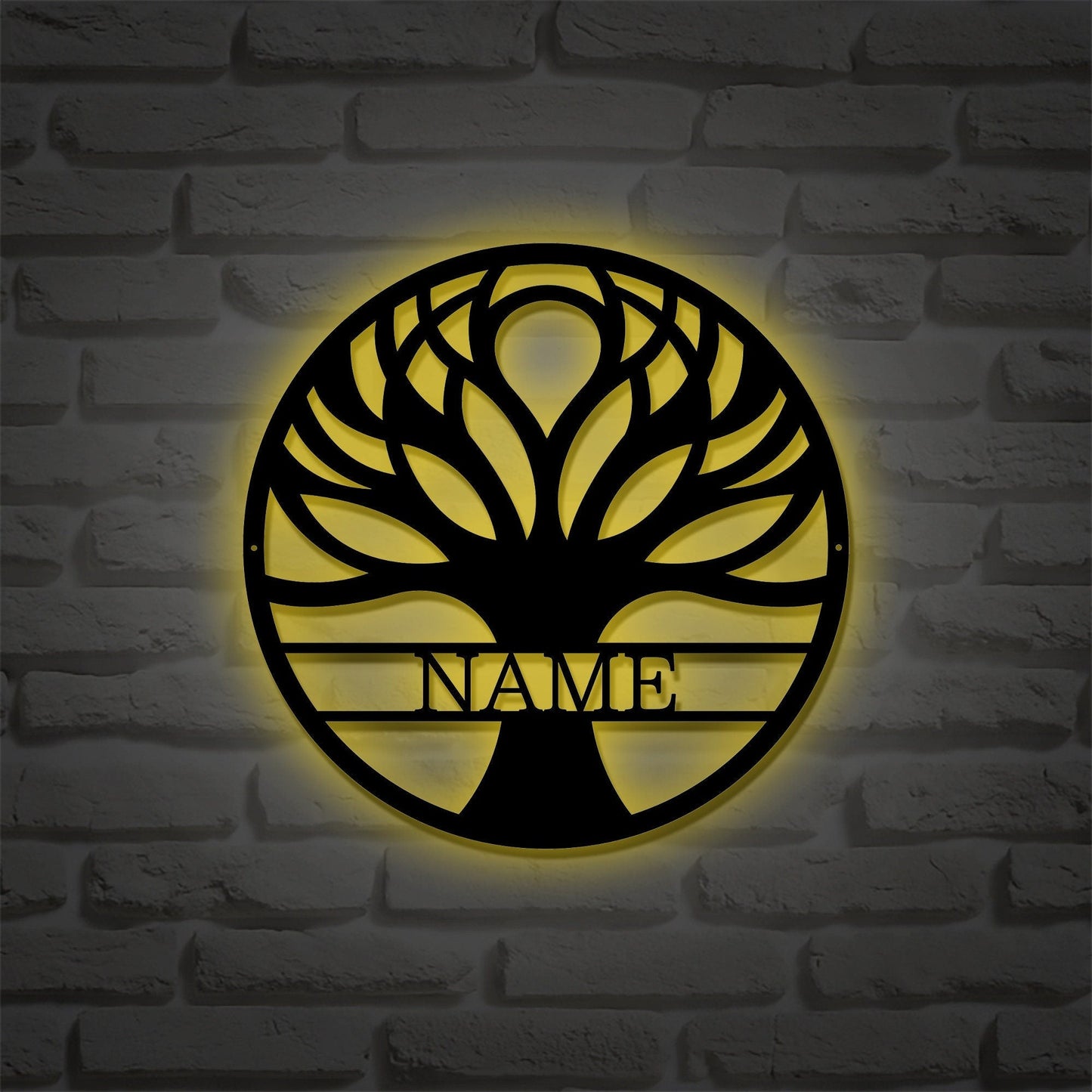 Tree Of Life Personalized Metal Sign/Indoor Outdoor Metal Wall Decor Sign/Custom Family Name Sign/Tree Monogram /Housewarming Gift/LED Sign