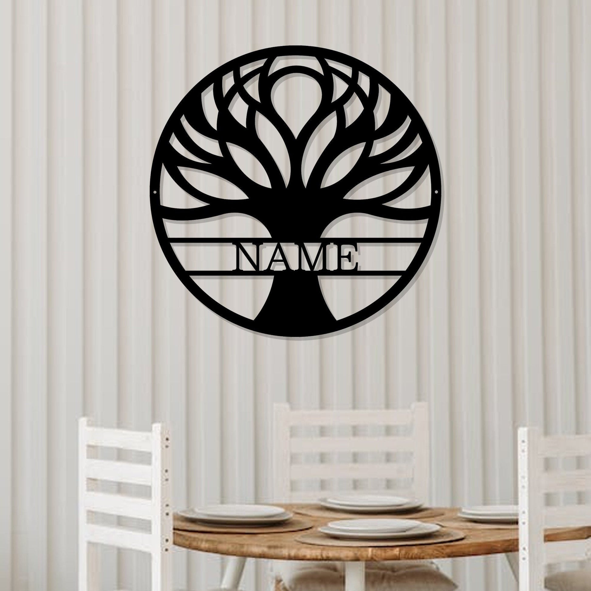 Tree Of Life Personalized Metal Sign/Indoor Outdoor Metal Wall Decor Sign/Custom Family Name Sign/Tree Monogram /Housewarming Gift/LED Sign
