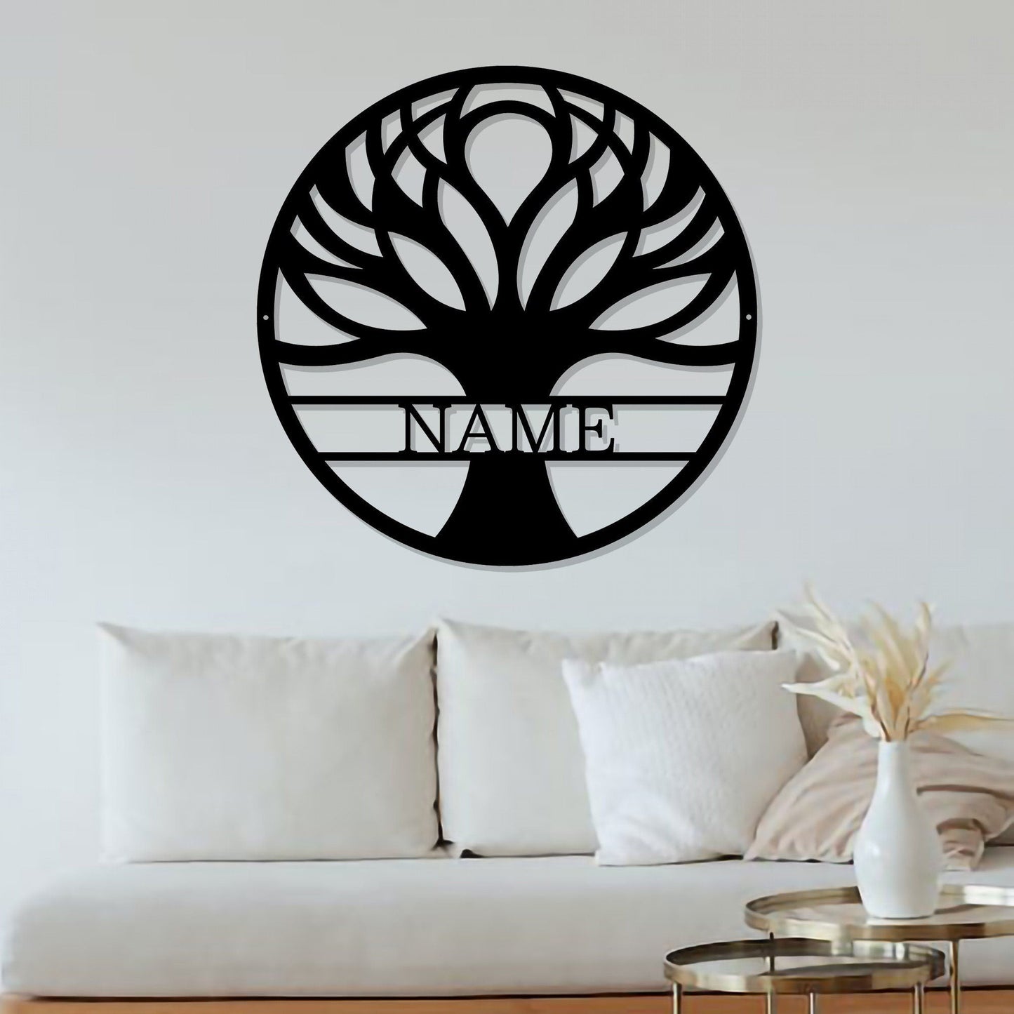 Tree Of Life Personalized Metal Sign/Indoor Outdoor Metal Wall Decor Sign/Custom Family Name Sign/Tree Monogram /Housewarming Gift/LED Sign