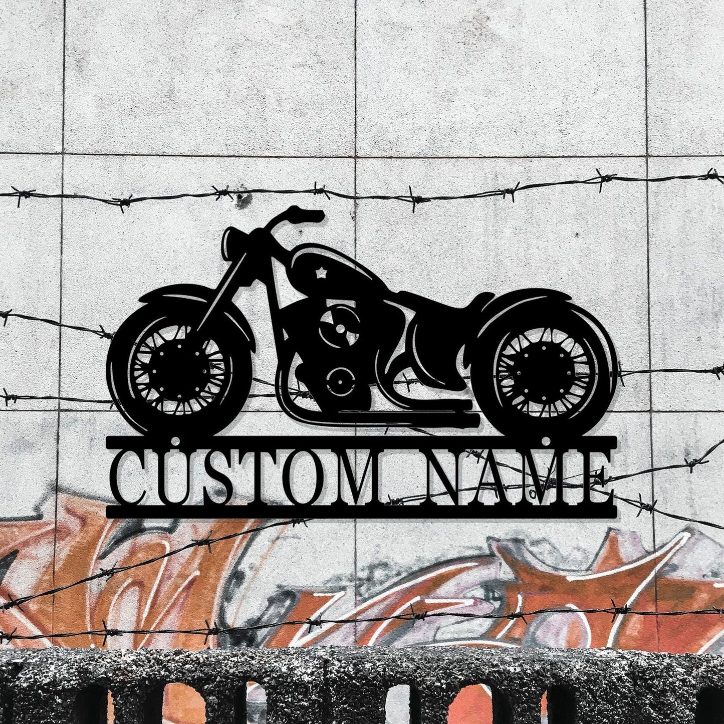 Customized Metal Name Signs/Personalized Motorcycle Metal Wall Art/Gifts for Motorcycle Lovers/Indoor and Outdoor Wall Decor/LED Light Signs