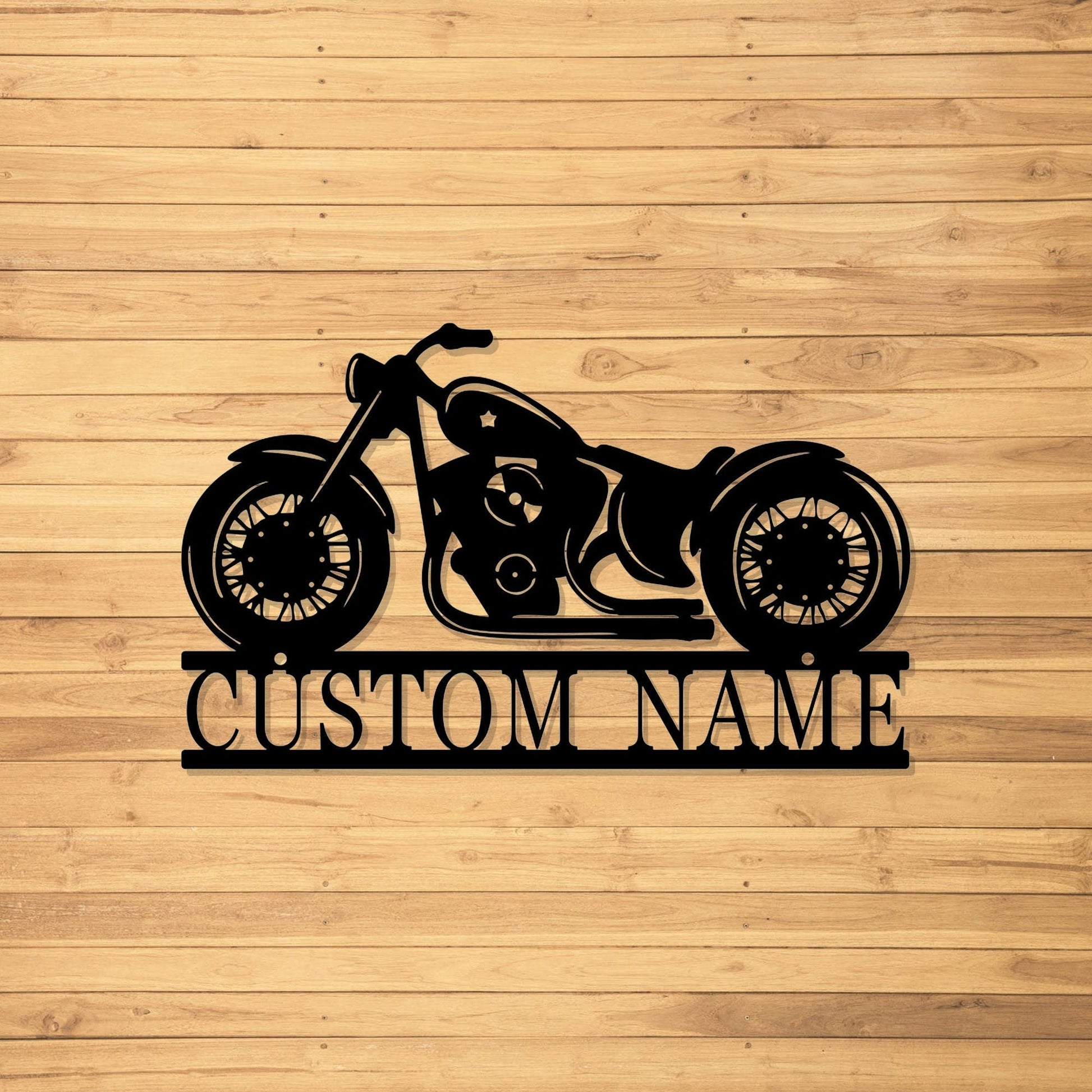 Customized Metal Name Signs/Personalized Motorcycle Metal Wall Art/Gifts for Motorcycle Lovers/Indoor and Outdoor Wall Decor/LED Light Signs