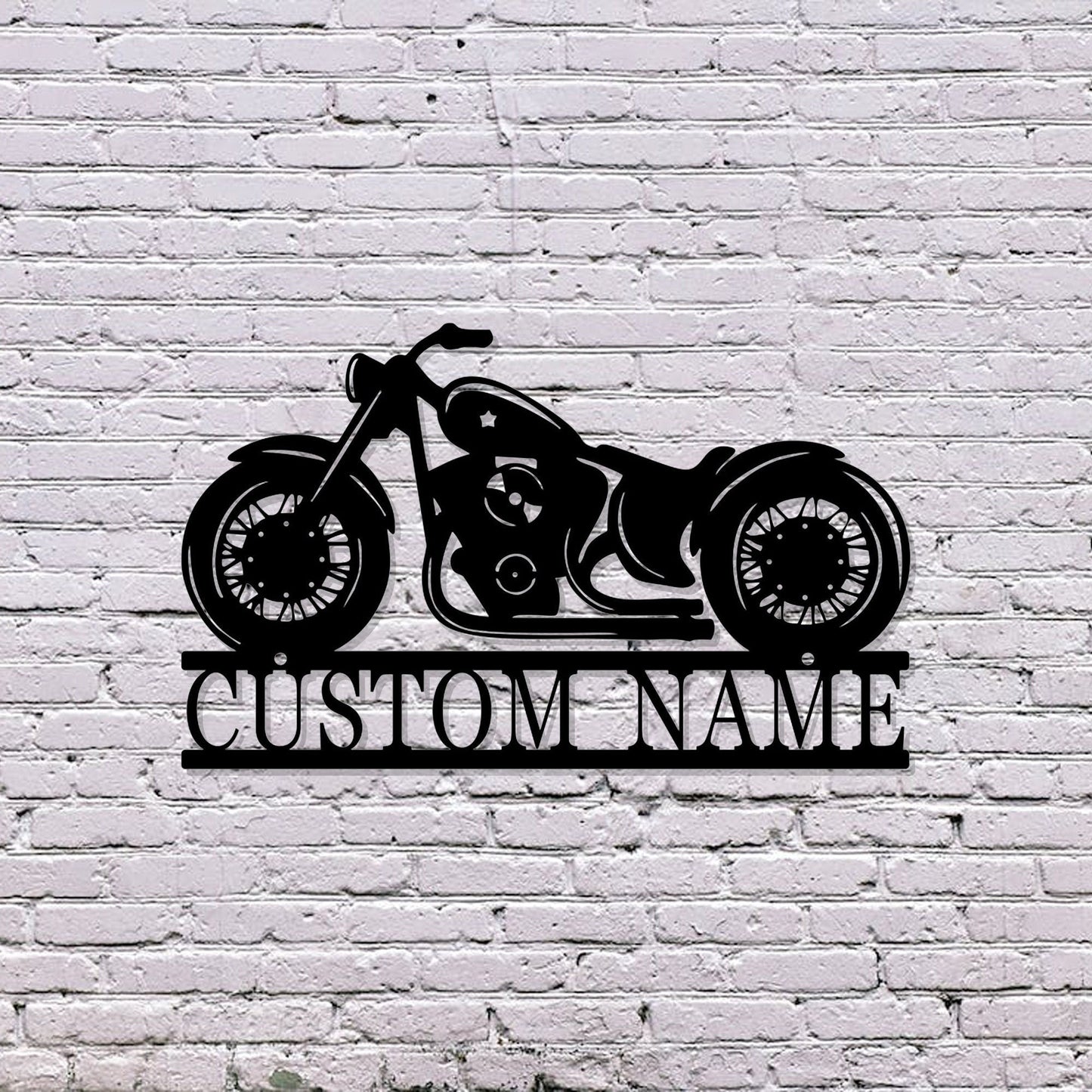 Customized Metal Name Signs/Personalized Motorcycle Metal Wall Art/Gifts for Motorcycle Lovers/Indoor and Outdoor Wall Decor/LED Light Signs
