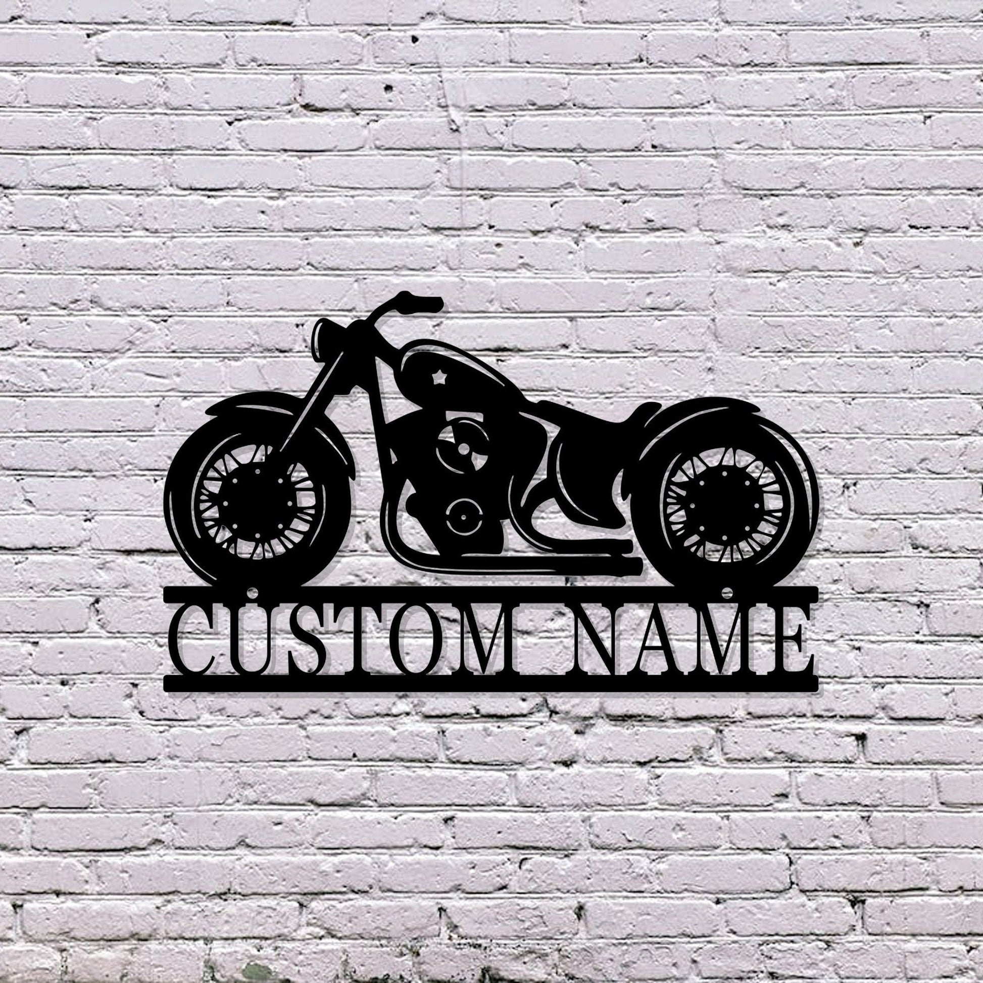 Customized Metal Name Signs/Personalized Motorcycle Metal Wall Art/Gifts for Motorcycle Lovers/Indoor and Outdoor Wall Decor/LED Light Signs