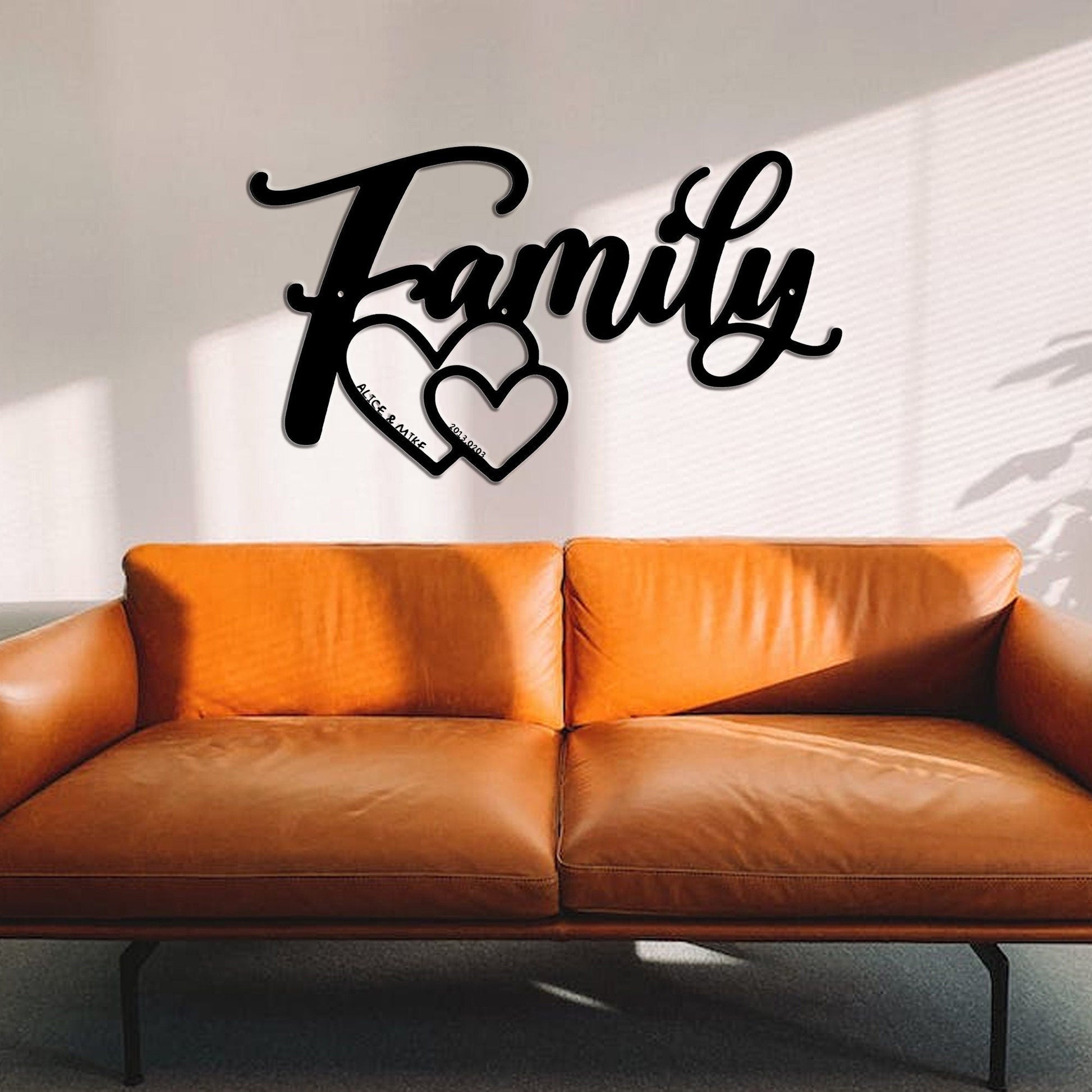 Customized Family Wall Sign/Family Wall Decor Sign/Family Text Wall Art/Family Wall Hangings/Valentine's Day Gifts/Anniversary gift/LED sign