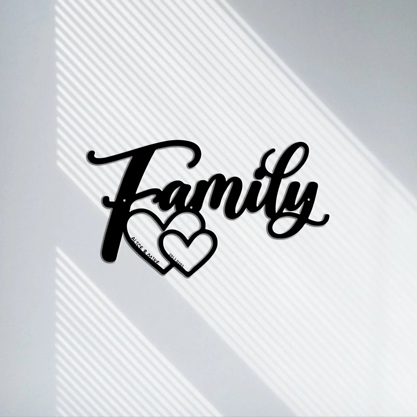 Customized Family Wall Sign/Family Wall Decor Sign/Family Text Wall Art/Family Wall Hangings/Valentine's Day Gifts/Anniversary gift/LED sign