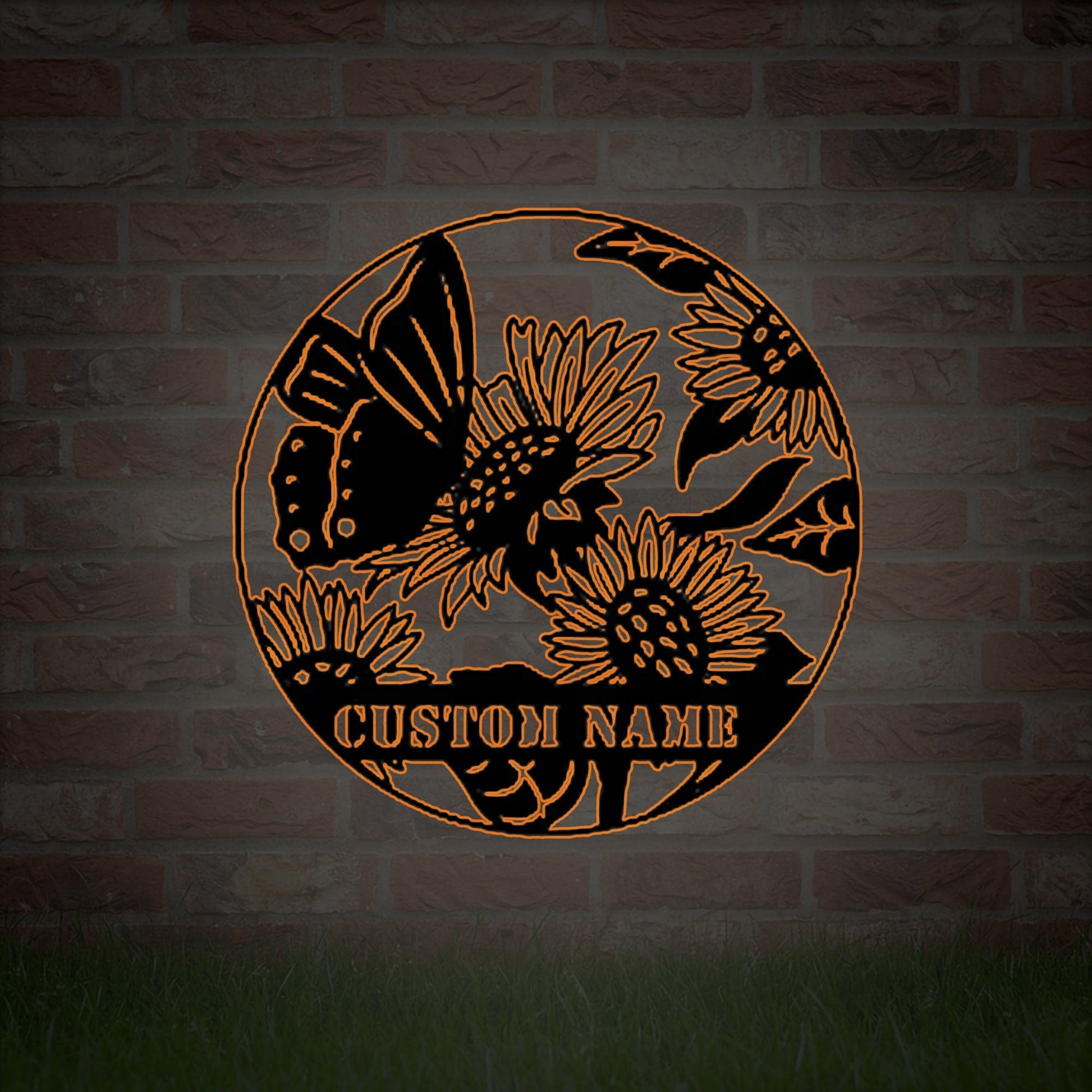 Sunflower Metal Wall Decor, Metal Flower Wall Art, Sunflower Home Decor, Livingroom Decor, Housewarming Gift, LED Sign