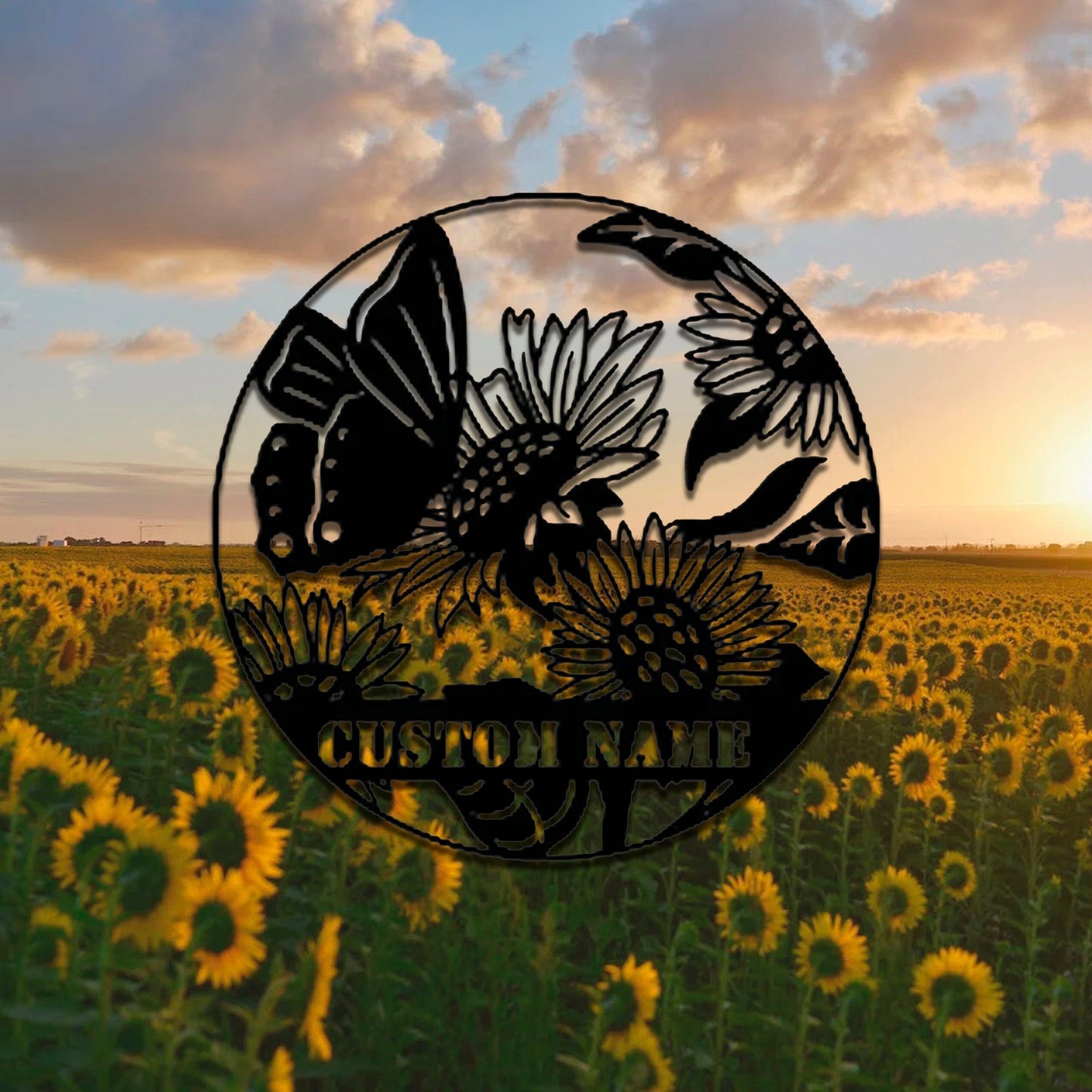 Sunflower Metal Wall Decor, Metal Flower Wall Art, Sunflower Home Decor, Livingroom Decor, Housewarming Gift, LED Sign