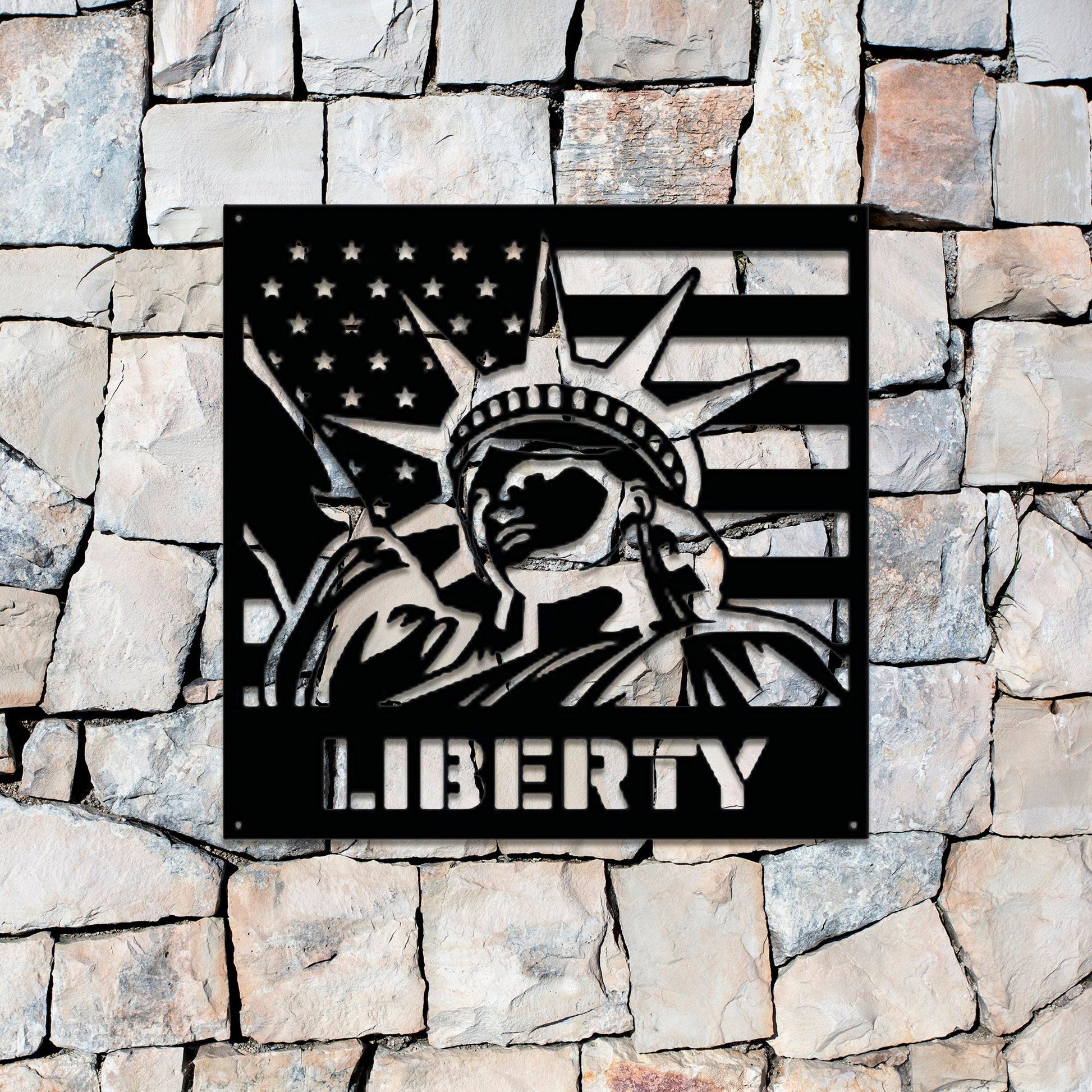 Custom American Flag Workshop Sign | Metal Shop Sign | Dad Shop | Christmas | Garage Sign | USA | Freedom|Lady Liberty|LED Sign