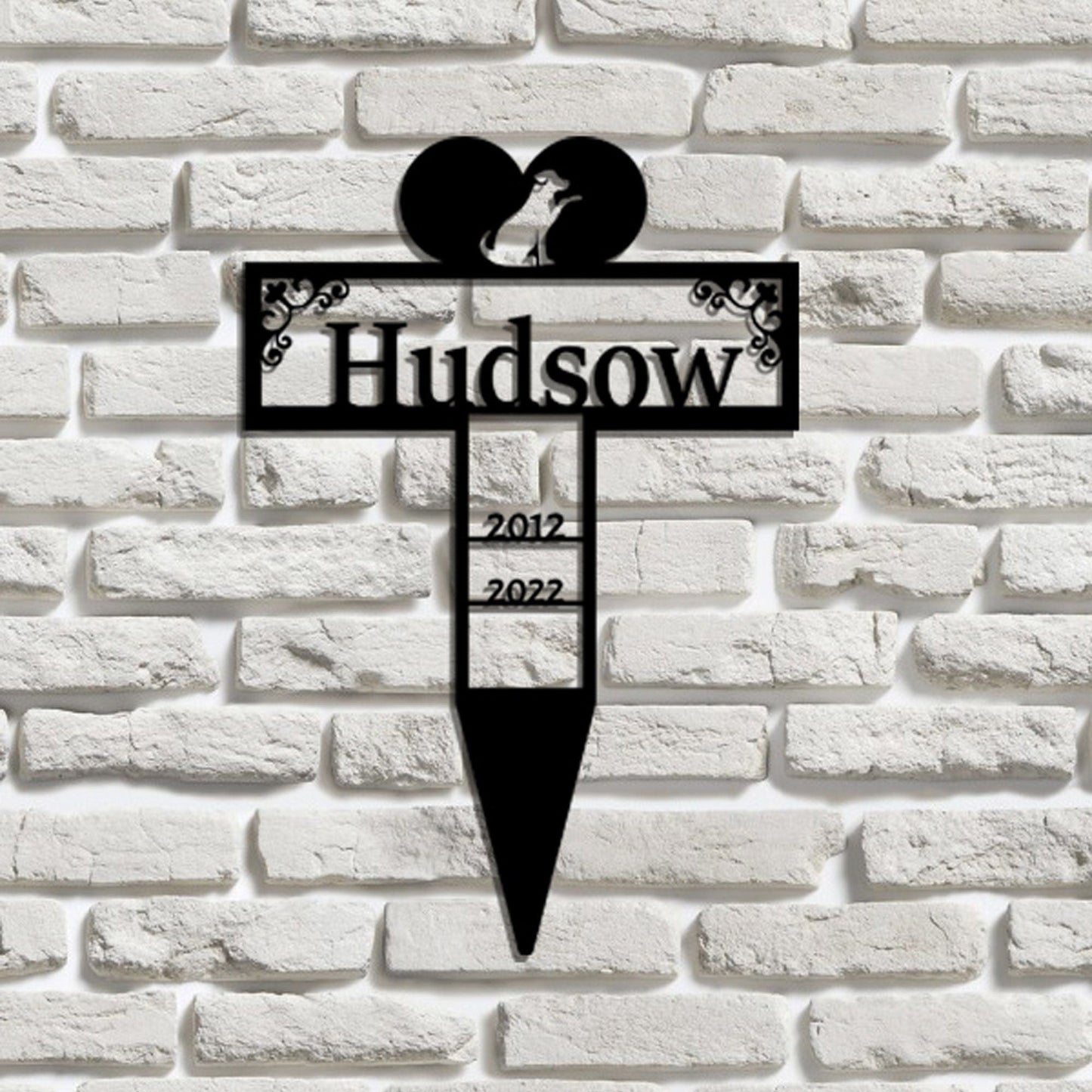 Personalized dog memorial pet sign, handmade dog garden sign, tombstone pet lost custom pet monument, metal sign, dog grave sign