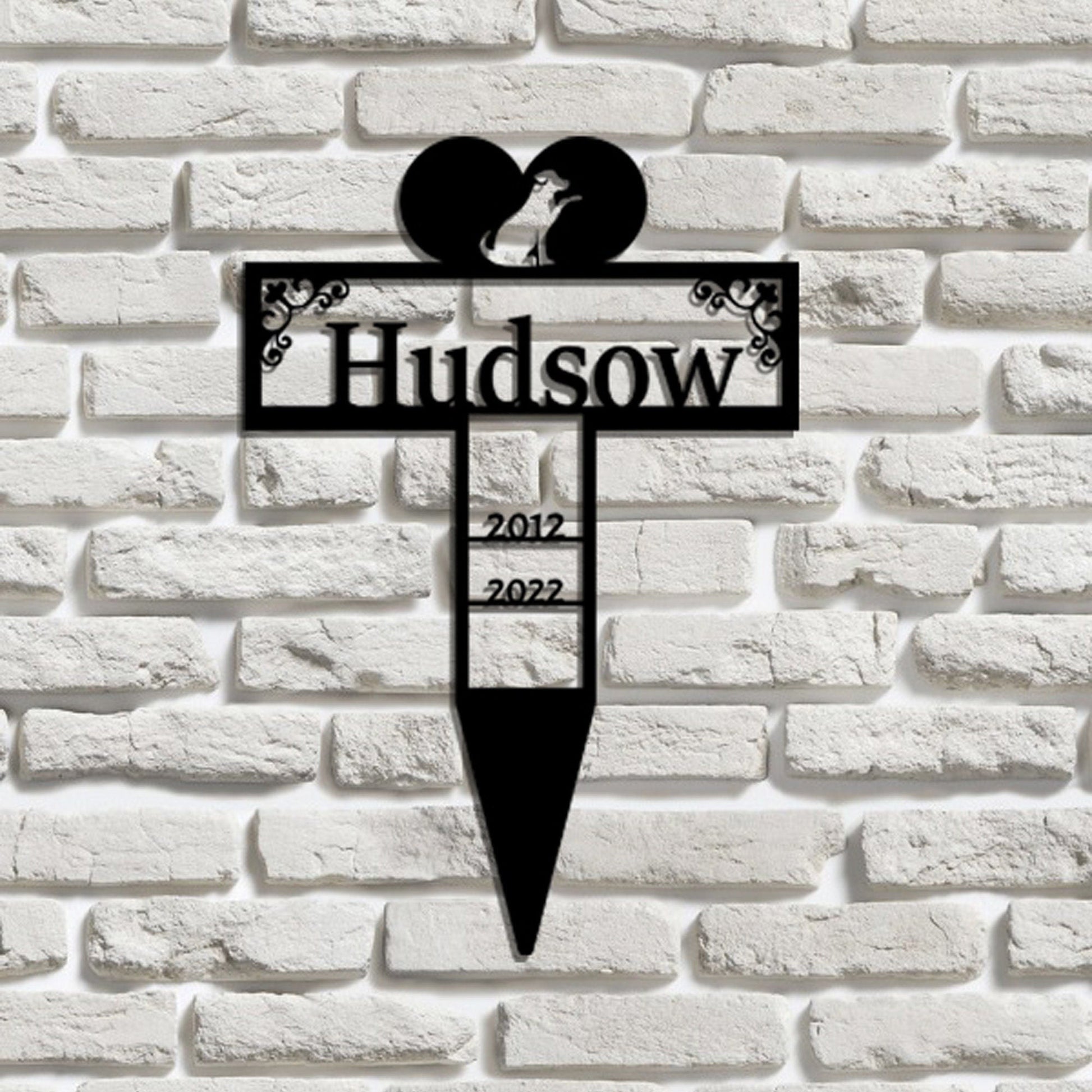 Personalized dog memorial pet sign, handmade dog garden sign, tombstone pet lost custom pet monument, metal sign, dog grave sign