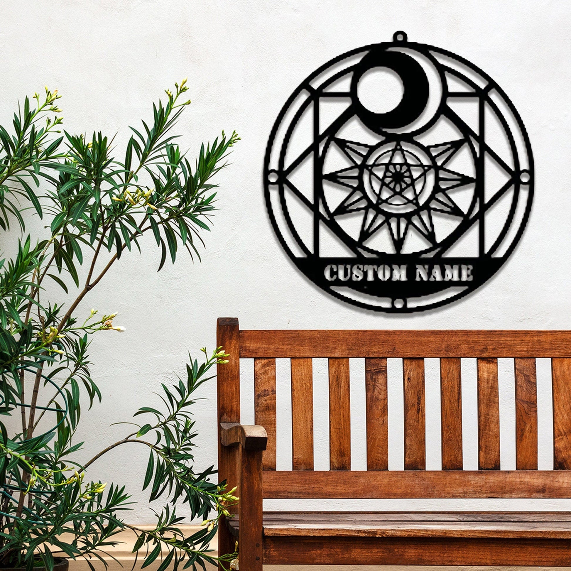 Personalized hand customized Bohemian Wall Art metal signs, Bohemian style art decoration,Yoga Home Office Living Room Decoration,LED Light