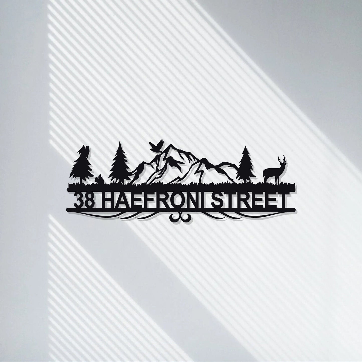 Metal house numbers, address plaque, Personalized Gifts, housewarming gifts, Custom metal address sign, Wall Art, Home decor,LED Light Sign