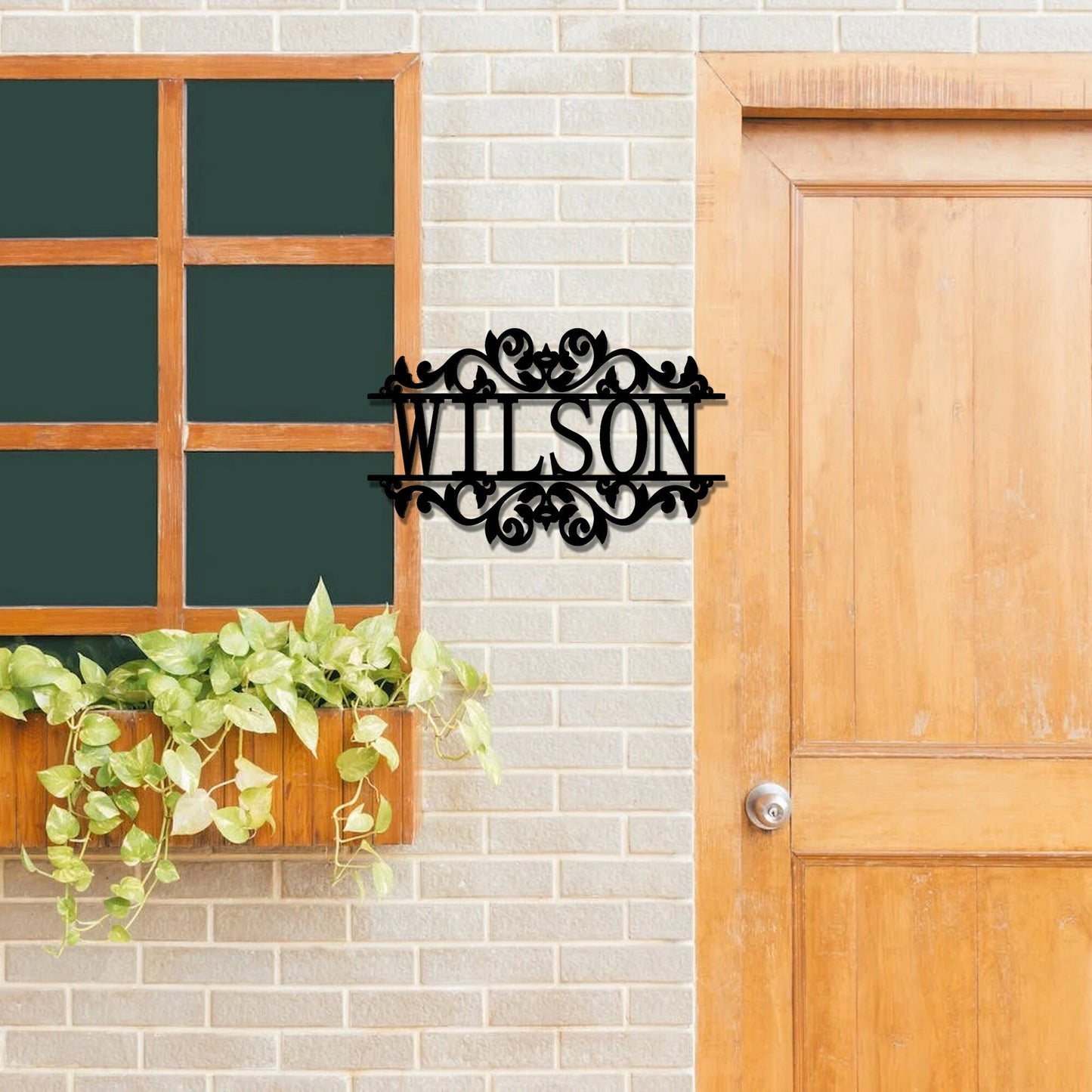 Personalized Metal Name Sign Outdoor Wall Hanging Family Name Sign Alphabet Garden Front Door Wall Art Decoration Housewarming Holiday Gift