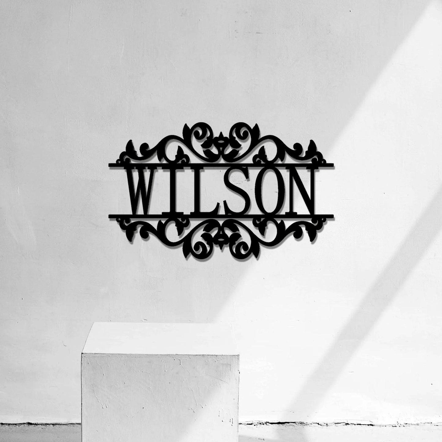 Personalized Metal Name Sign Outdoor Wall Hanging Family Name Sign Alphabet Garden Front Door Wall Art Decoration Housewarming Holiday Gift