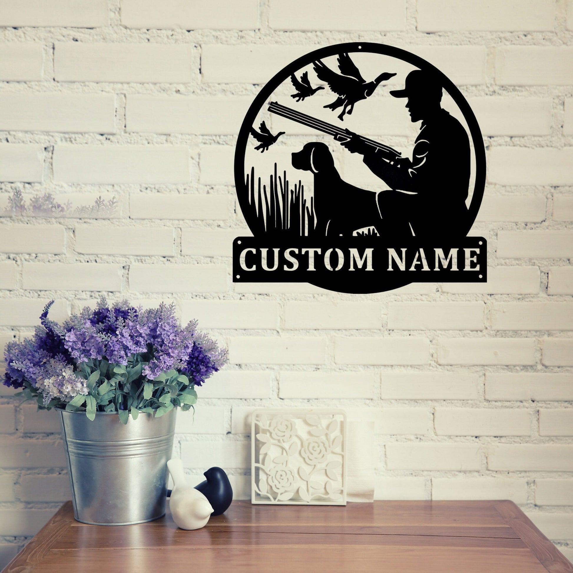 Personalized Duck Hunting Metal Wall Decorations, Bedroom Decorations, Metal Wall Hangings, Decorative Room, Home Decorations