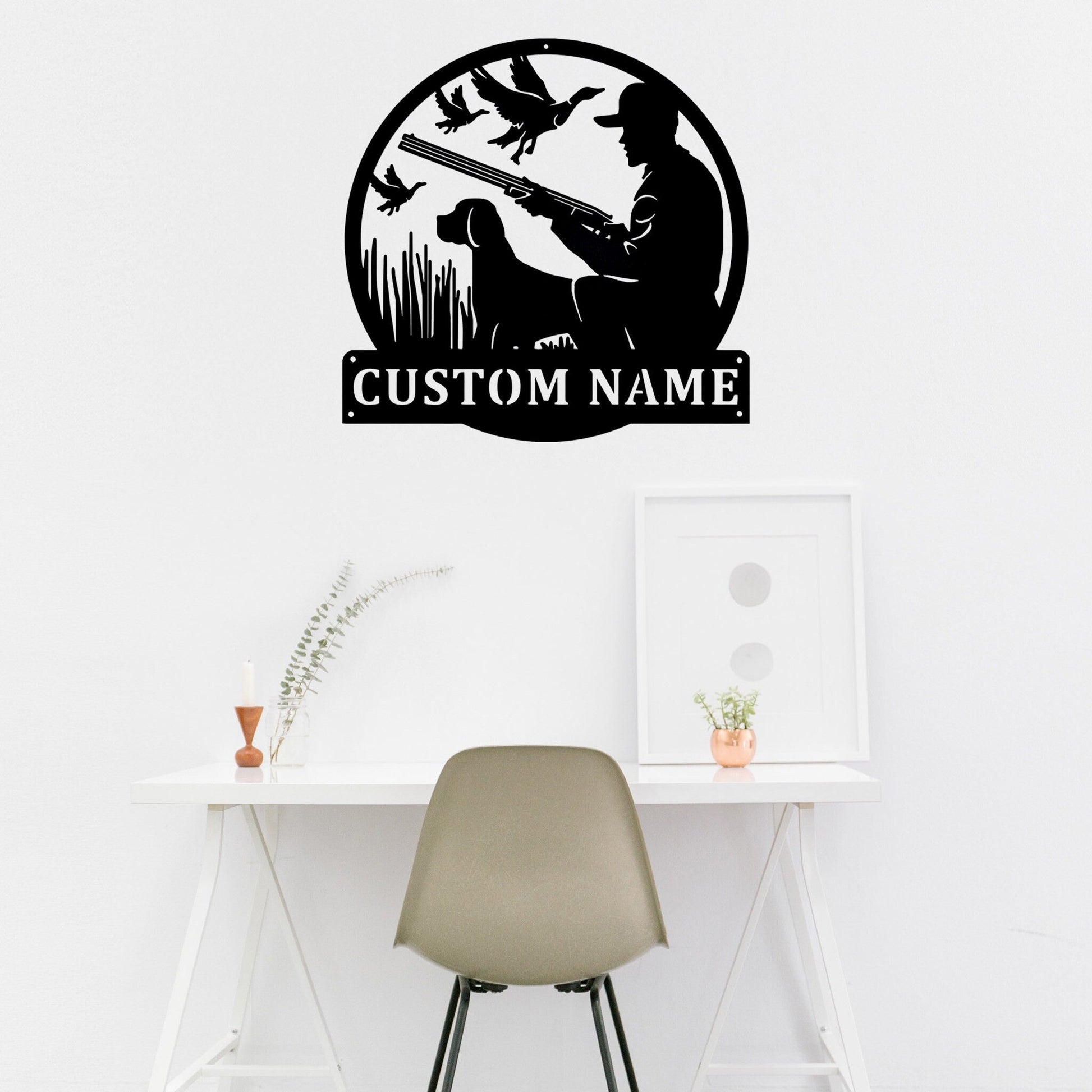 Personalized Duck Hunting Metal Wall Decorations, Bedroom Decorations, Metal Wall Hangings, Decorative Room, Home Decorations