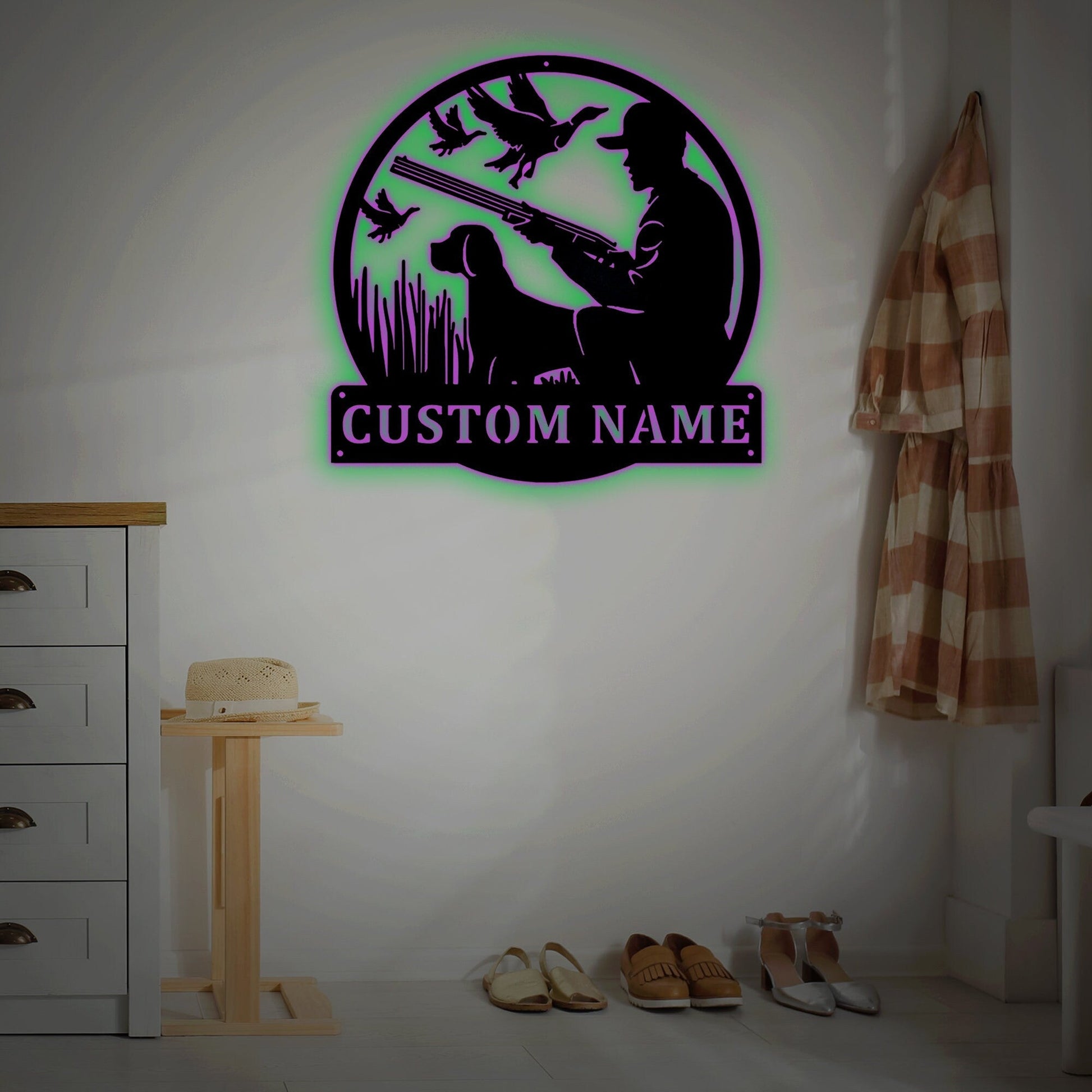 Personalized Duck Hunting Metal Wall Decorations, Bedroom Decorations, Metal Wall Hangings, Decorative Room, Home Decorations