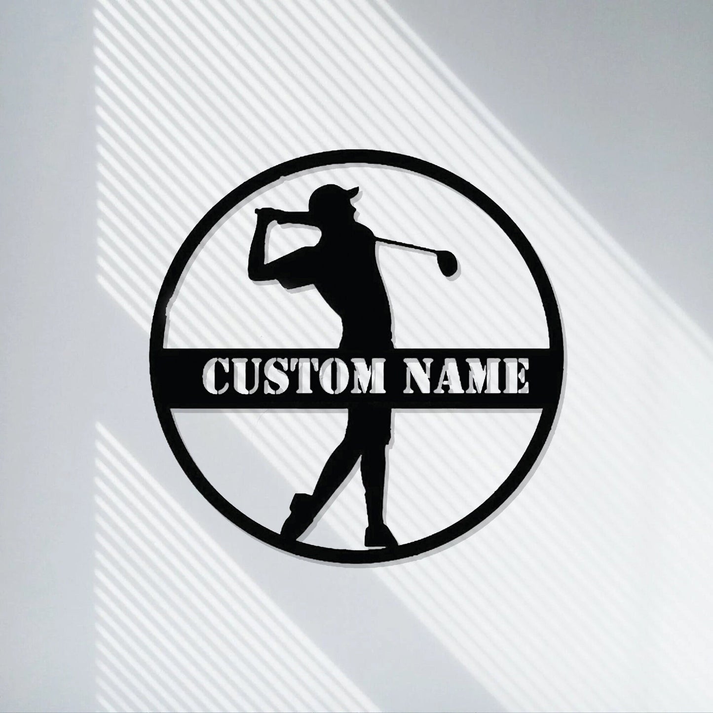 Men's Golf Custom Monogram Metal Sign, Golf Mancave Sign, Personalized Metal Sign, Metal Name Sign, Sports,19th Hole Metal Sign,LED Sign
