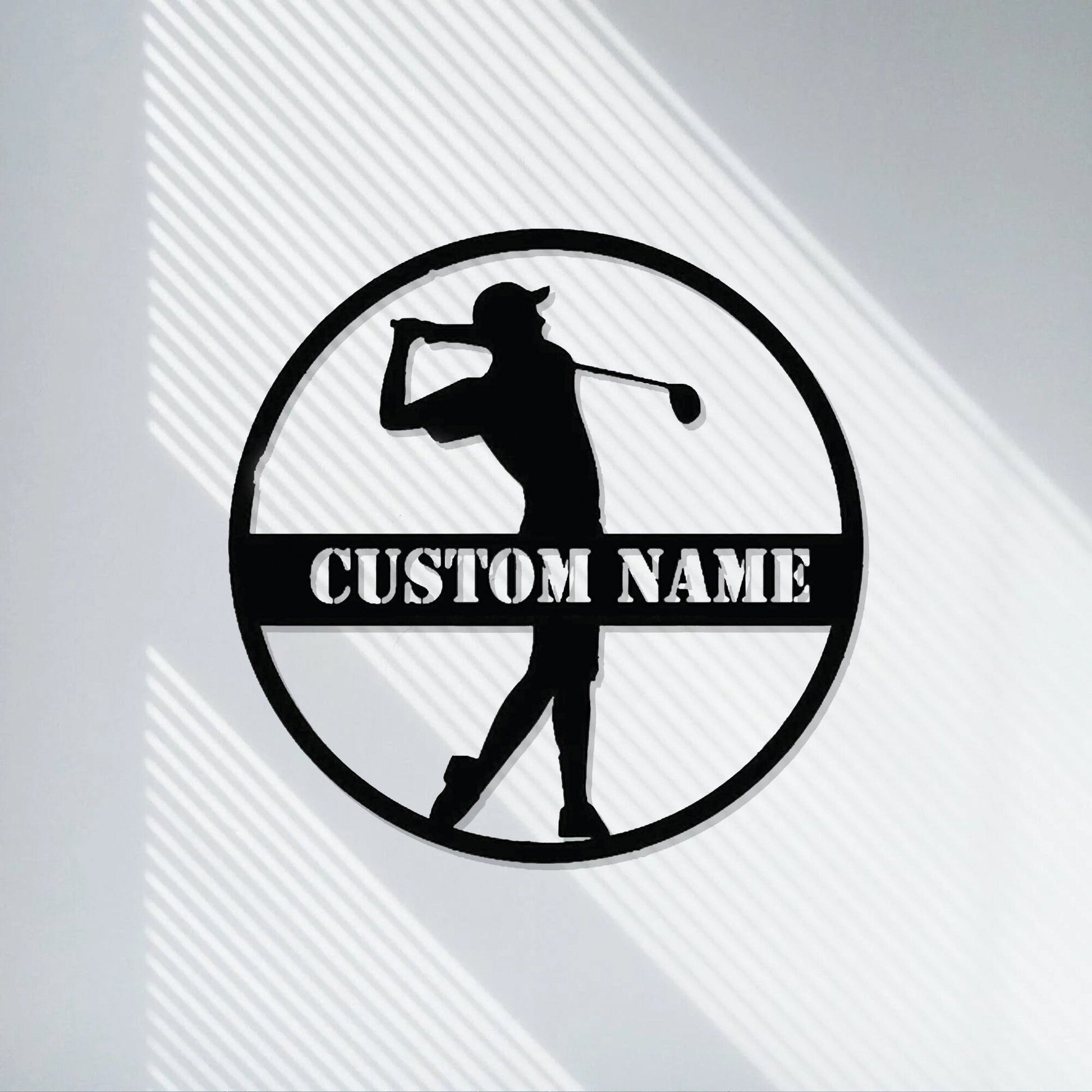 Men's Golf Custom Monogram Metal Sign, Golf Mancave Sign, Personalized Metal Sign, Metal Name Sign, Sports,19th Hole Metal Sign,LED Sign