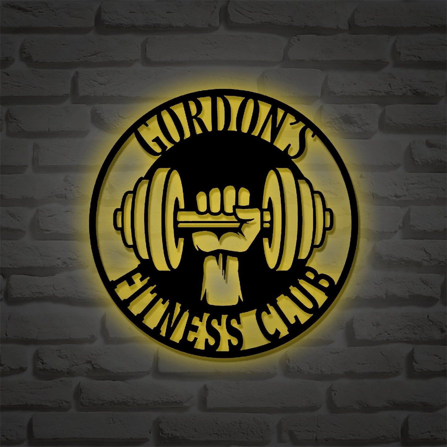 Custom Gym Metal Sign - Home Gym Sign - Cross Fit Sign - Weight Lifting Sign - Fitness Center Sign - Gym Coach Gift - LED Sign