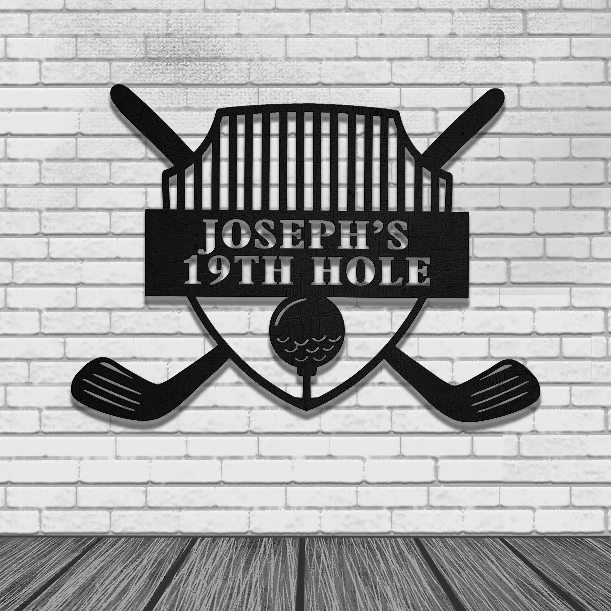 19th Hole Metal Sign, Personalized Golf Sign, Golf Mancave Sign