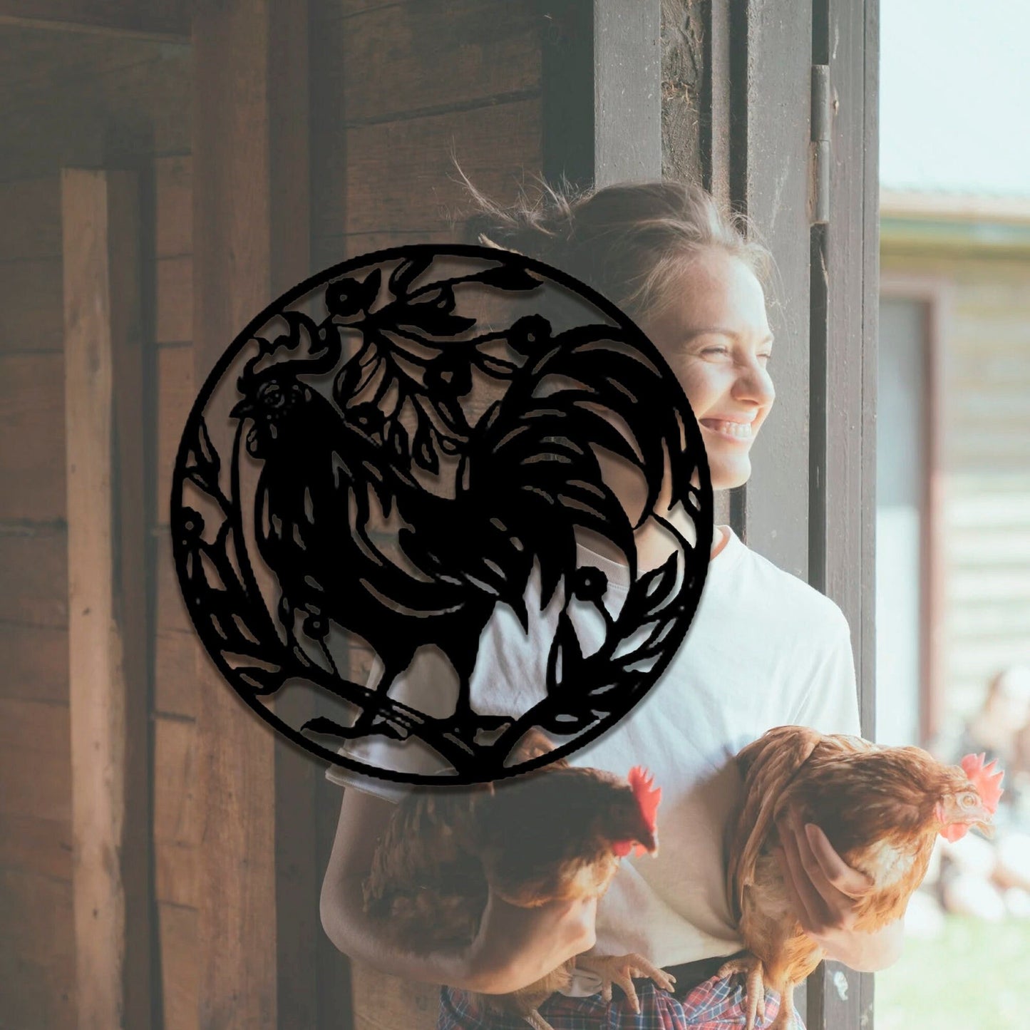 Personalized Chicken Farm Metal Sign,Custom Metal Chicken Coop Sign,Metal Hen House Sign Name,Family Name Metal Sign for Farm House,LED Sign