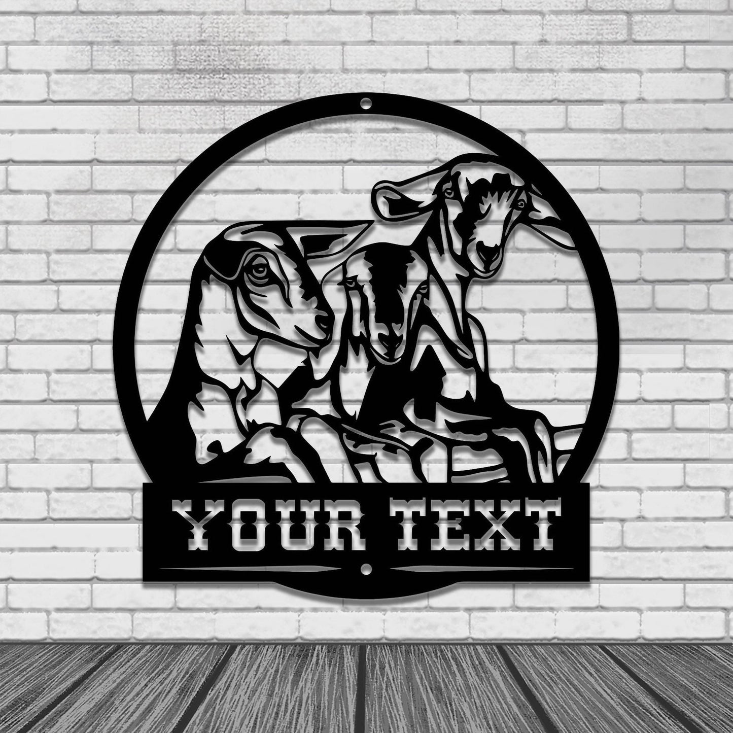 Personalized Goat Barn Cut Metal Sign, Farmers Gift, Farmhouse Sign, Goats Ranch Sign, Farmhouse Decor, Goats Farm Sign, Barn Sign,LED Sign