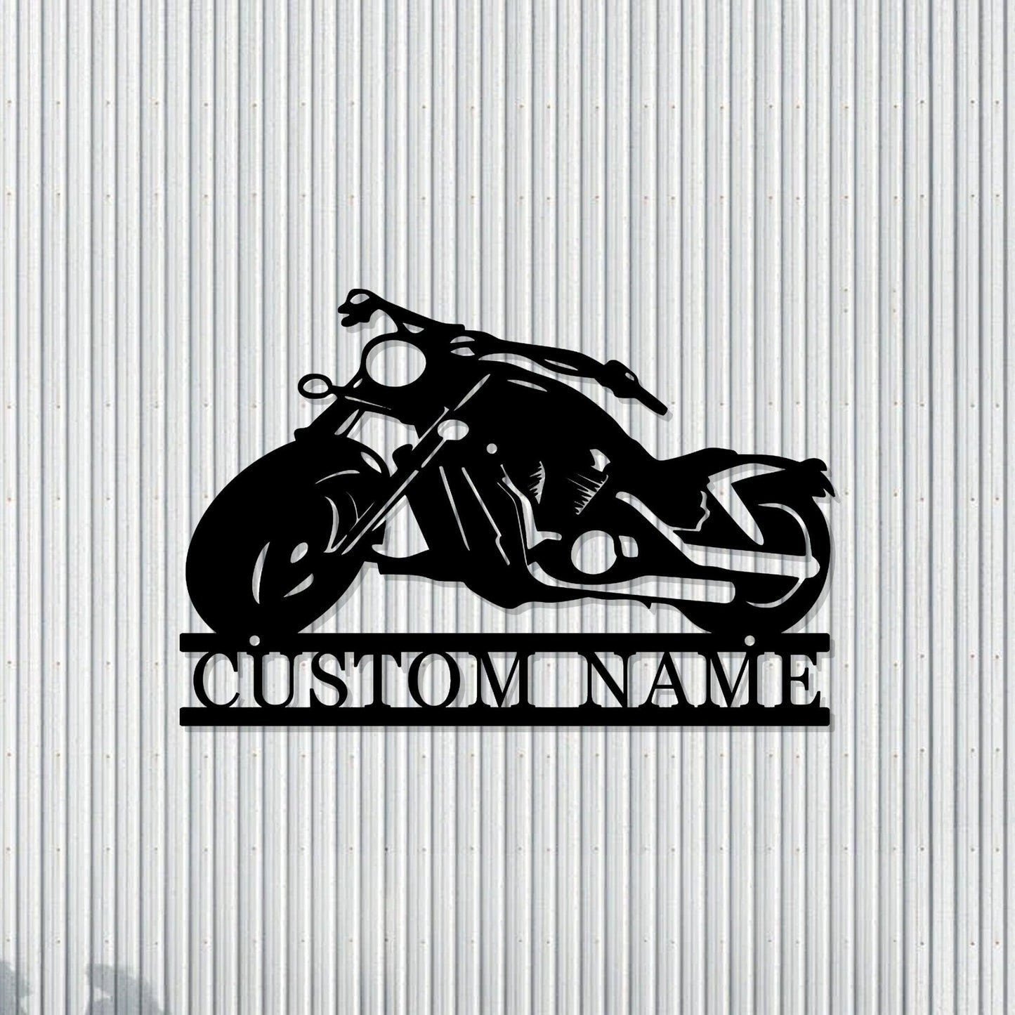 Personalized motorcycle metal wall art, custom motorcycle signs, dealership opening gifts, custom text gifts, dad's gifts, LED light signs