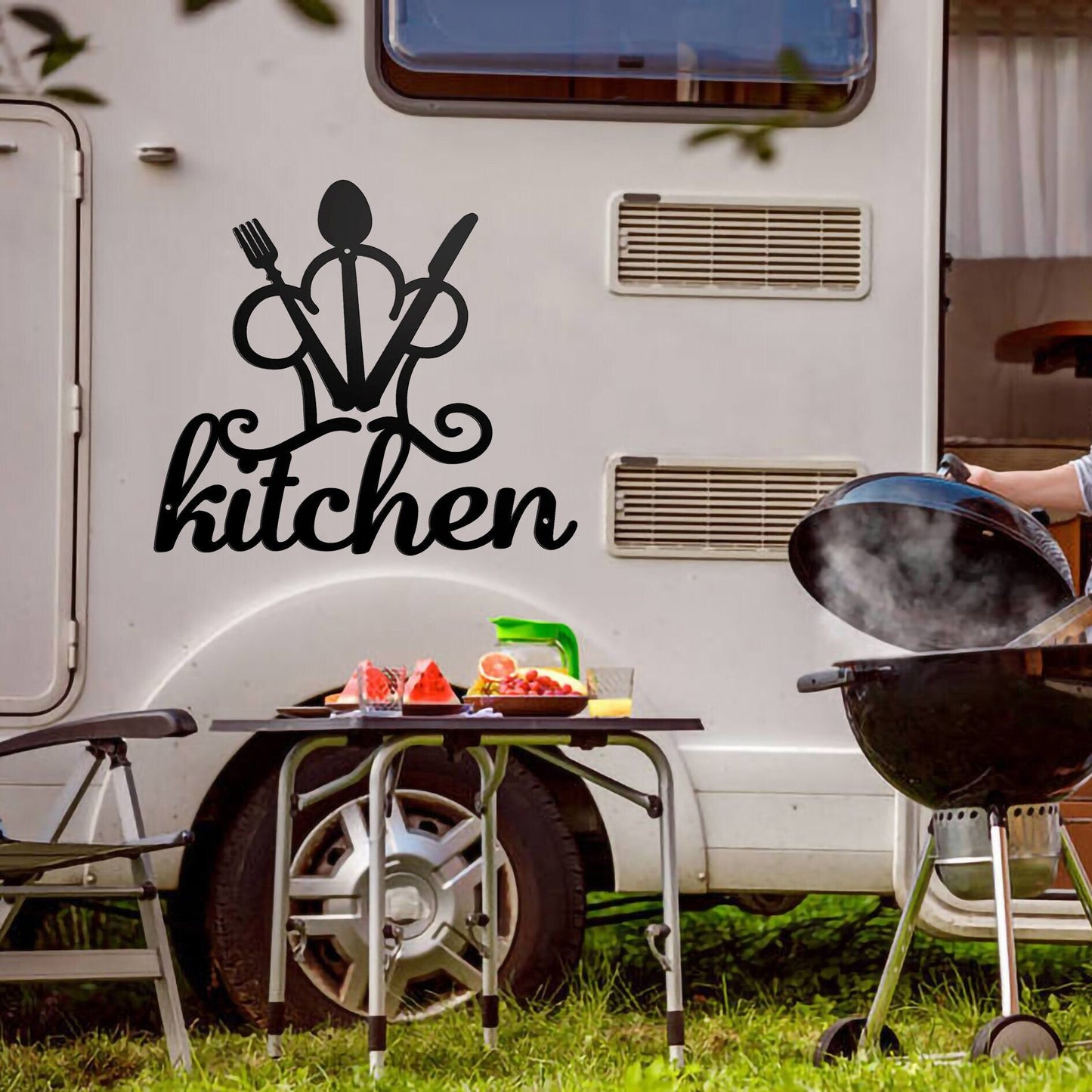 Customized Kitchen Wall Metal Sign, Hollowed Out Kitchen Wall Decor, Metal Wall Hanging, Fork Spoon Knife Wall Sign For Mom, Christmas Gift