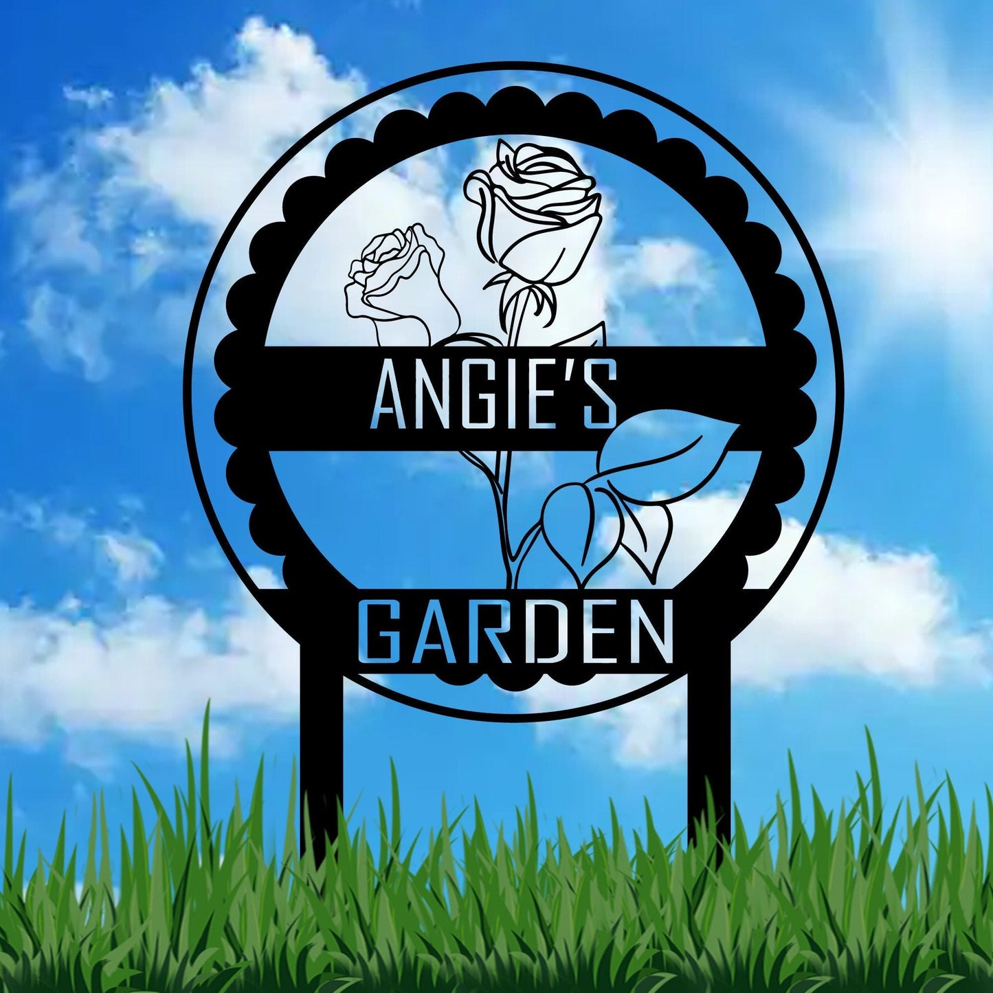 Handmade custom metal garden signs, personalized farmer gardener gifts, garden yard decoration, farmhouse yard decoration, handmade