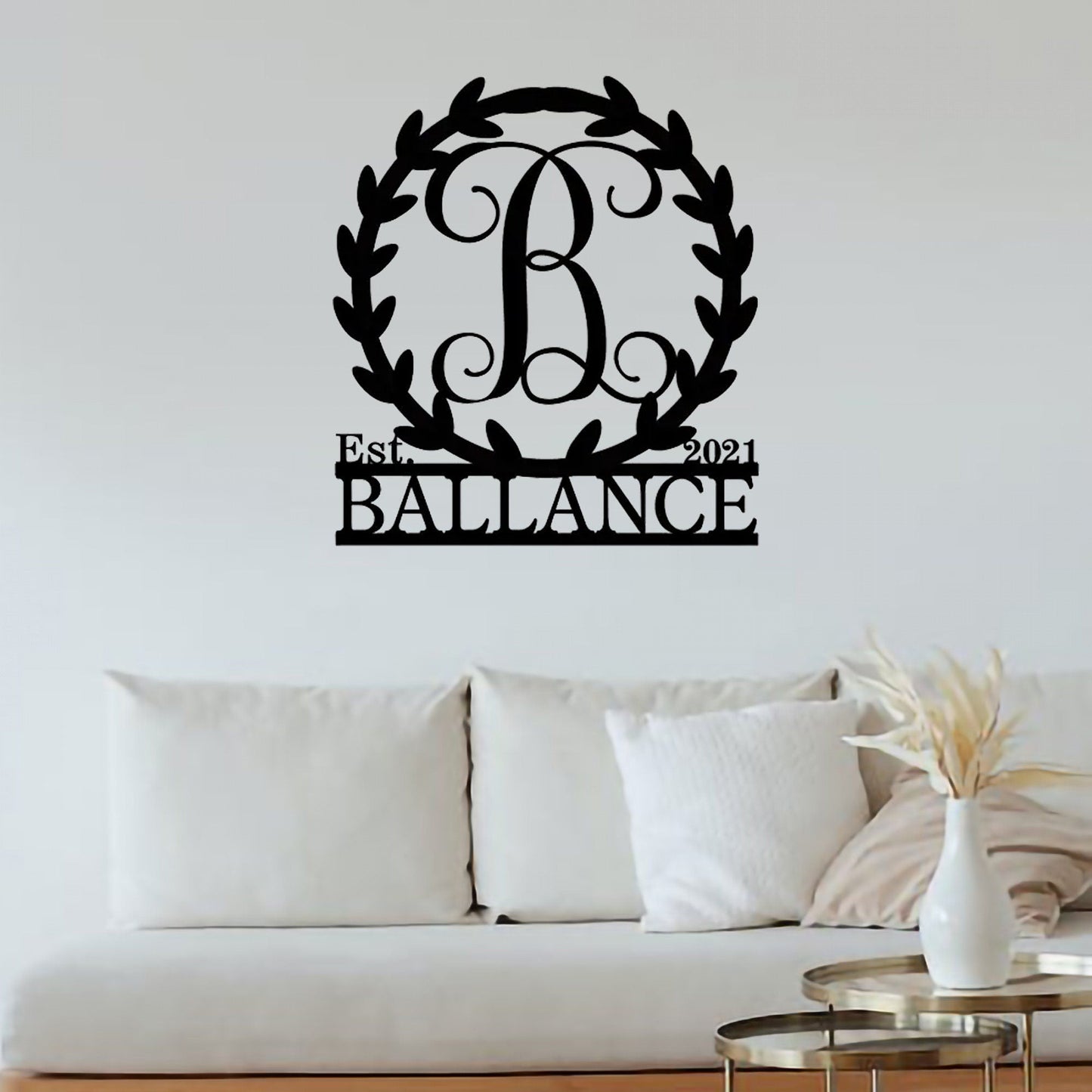 Surname Signs, Custom Monogram Door Sign Hooks, Monogram Door Garland, Surname Door Hangers, Initial Door Signs, Monogram Initial Door Hooks