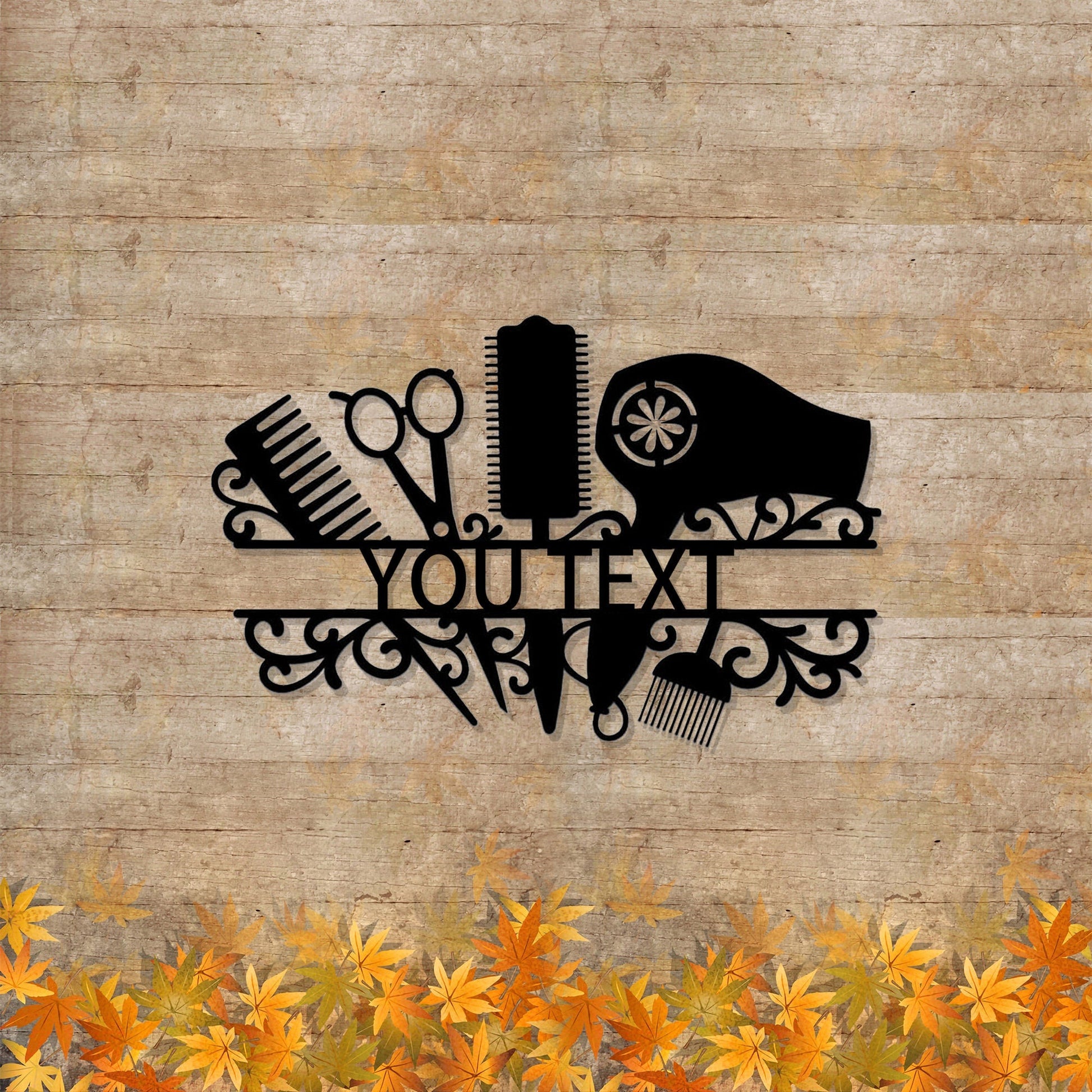 Personalized metal hair stylist name sign, custom hair stylist business name sign, hair salon wall art, hair salon gift, hair stylist gift, LED