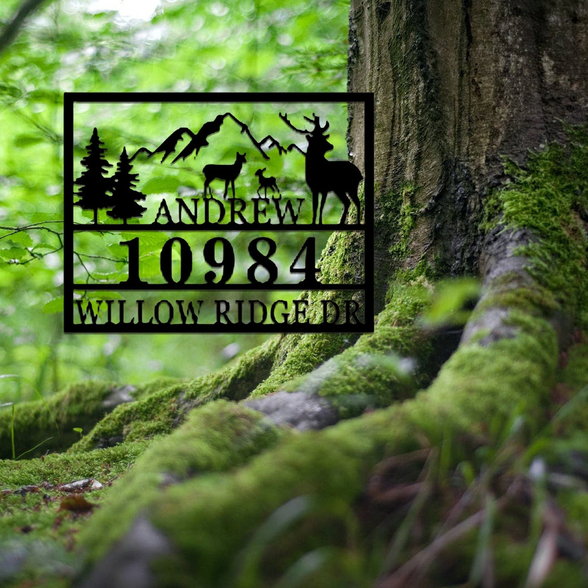 Custom metal deer sign /personalized new antler decoration / deer hunter gift / deer camp sign / Christmas gift for him / LED Sign/Yard sign