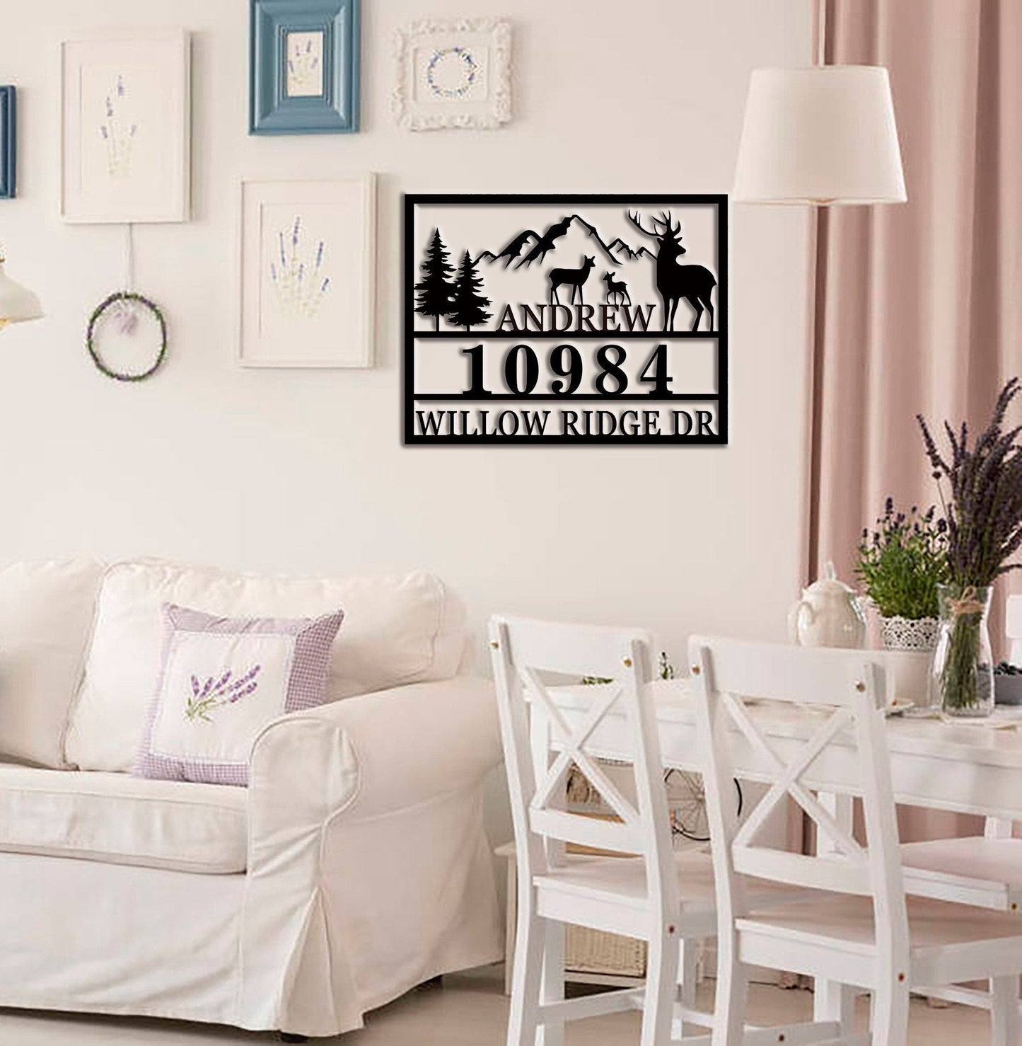 Custom metal deer sign /personalized new antler decoration / deer hunter gift / deer camp sign / Christmas gift for him / LED Sign/Yard sign