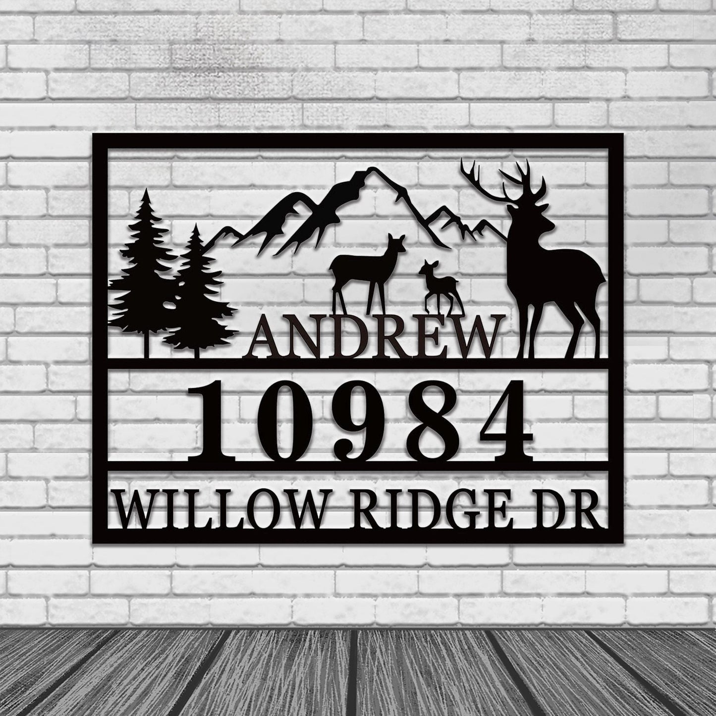Custom metal deer sign /personalized new antler decoration / deer hunter gift / deer camp sign / Christmas gift for him / LED Sign/Yard sign