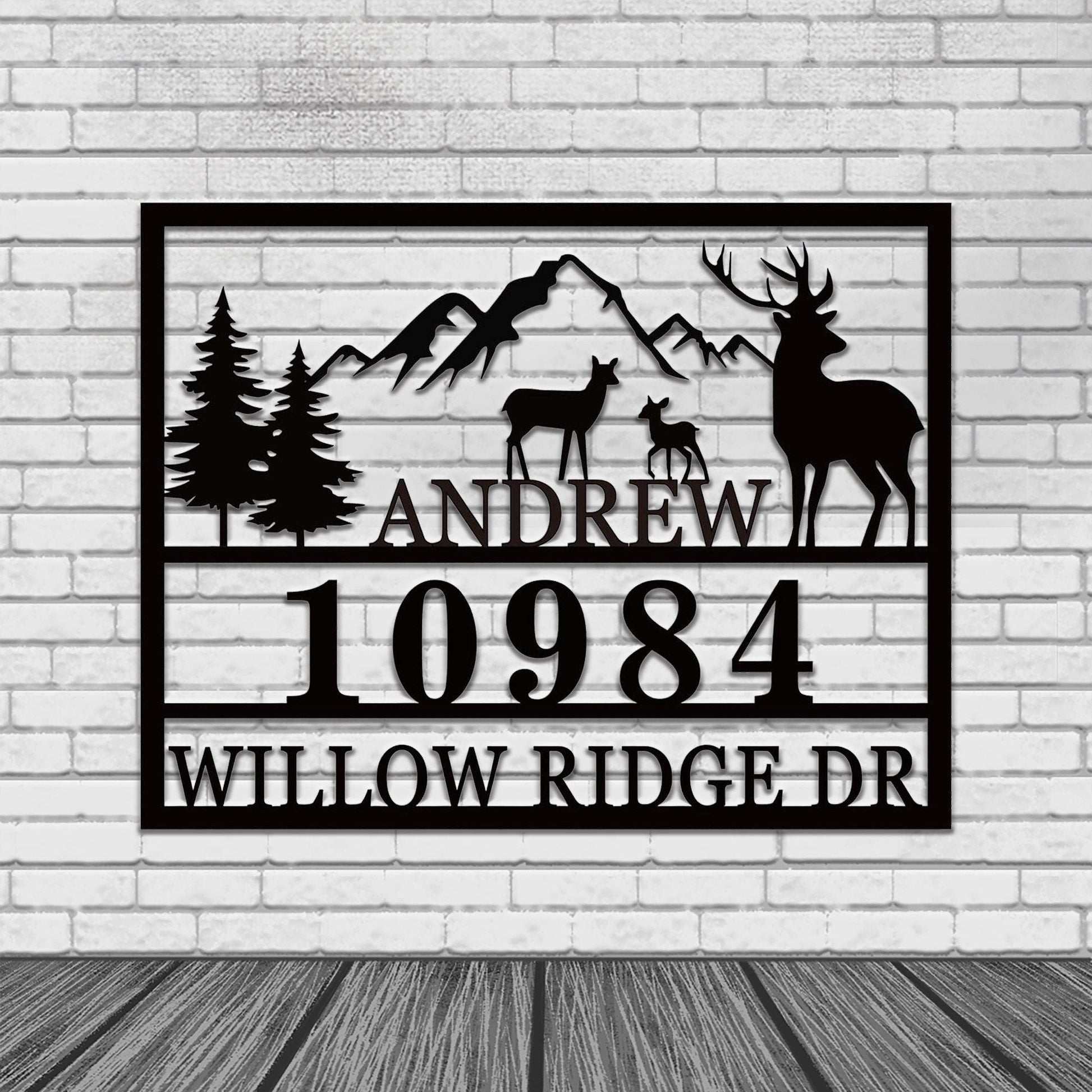 Custom metal deer sign /personalized new antler decoration / deer hunter gift / deer camp sign / Christmas gift for him / LED Sign/Yard sign