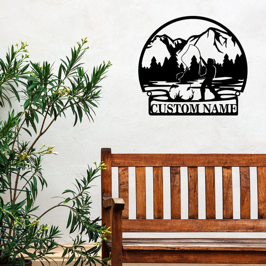 Fish Metal Name Tags, Fishing Metal Monograms, Fishing Gifts for Men, Metal Fish Tags, Custom Fishing Metal Signs, Fisherman Gifts,fishing