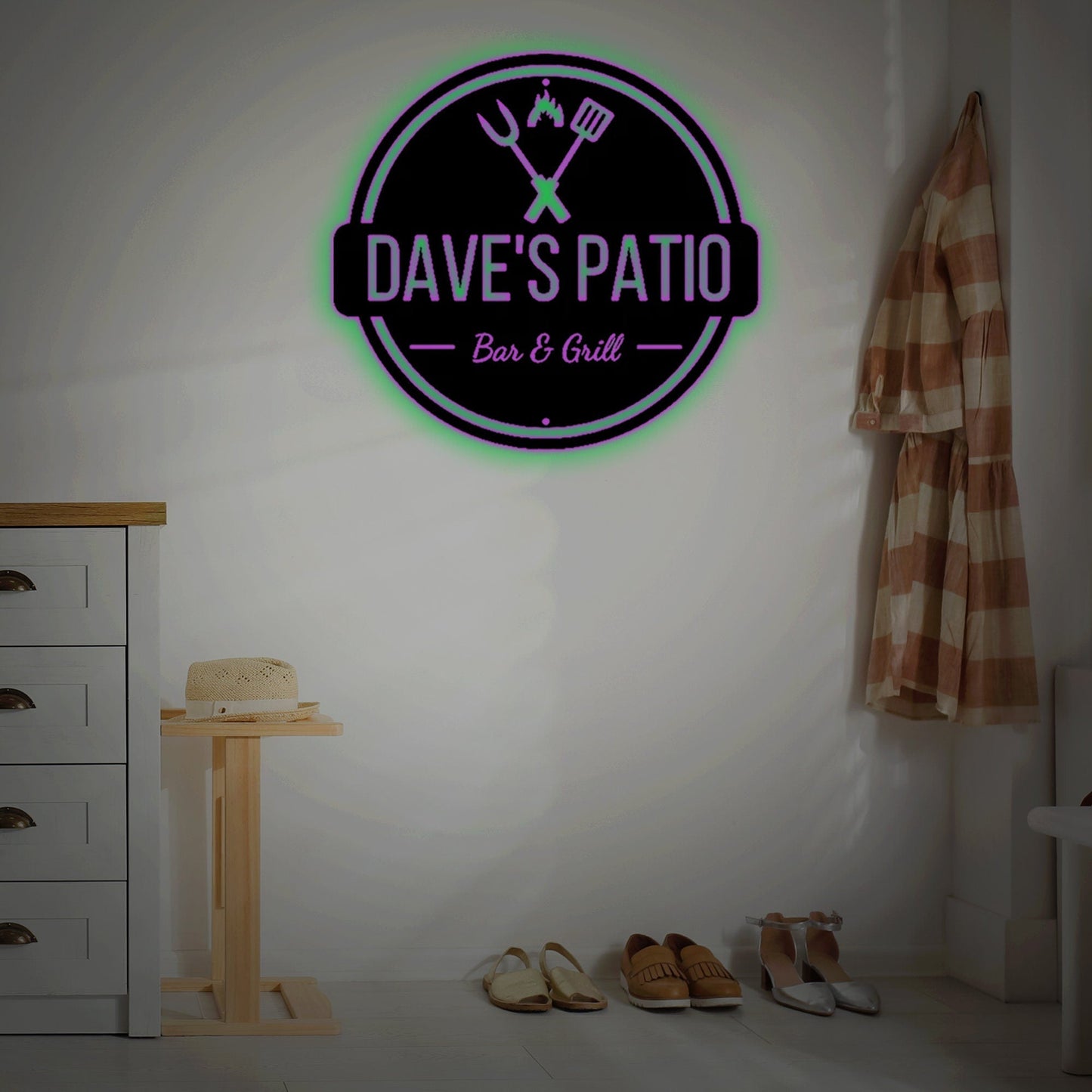 Customized Barbecue Bar Door Hangers, Personalized Metal Wall Decor, Metal Wall Decor, Kitchen Decor,Home Decor Crafts, Gifts For Friends