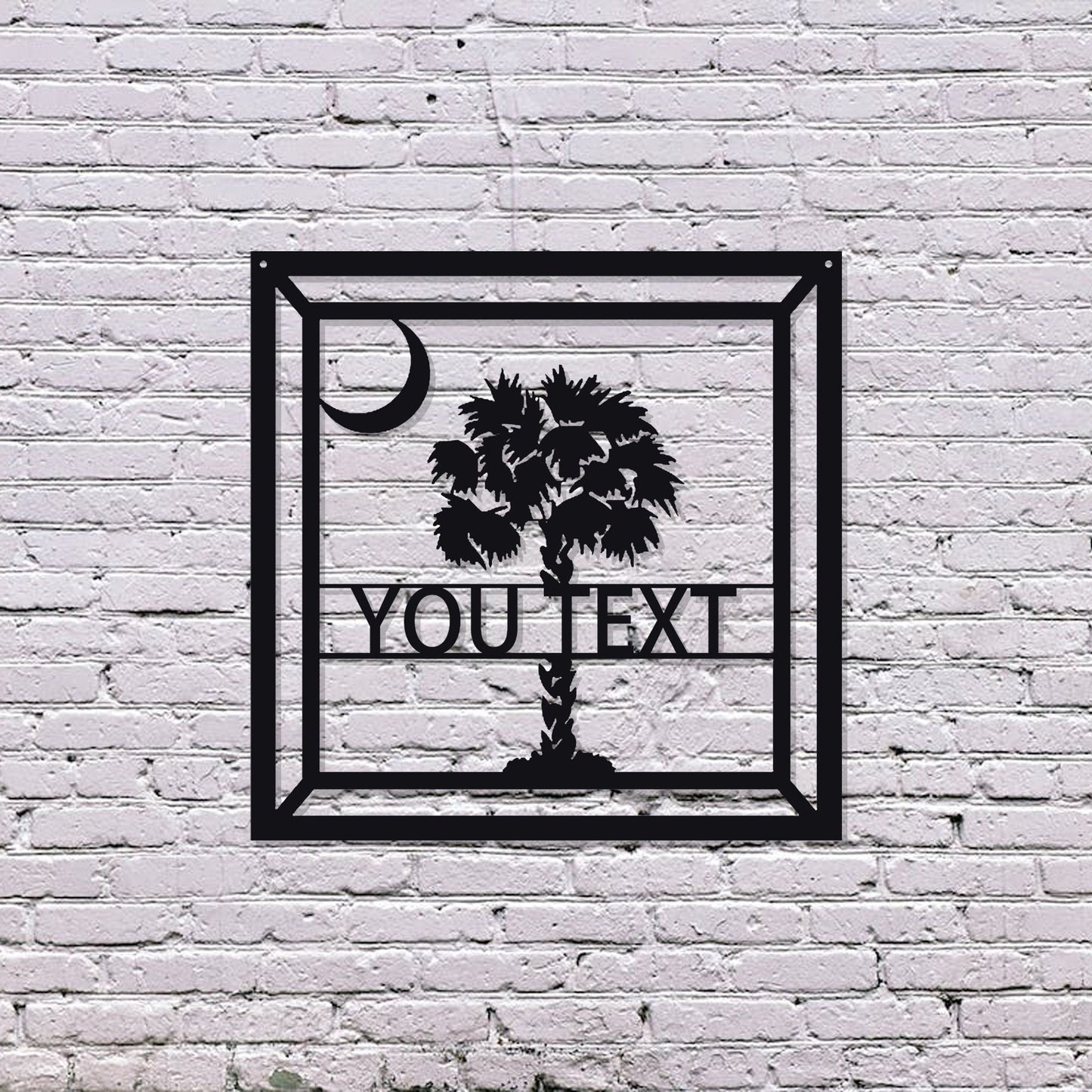 custom palm tree metal sign/personalized tropical patio or pool sign/outdoor metal sign/ornament/front door home sign/beach house/led sign