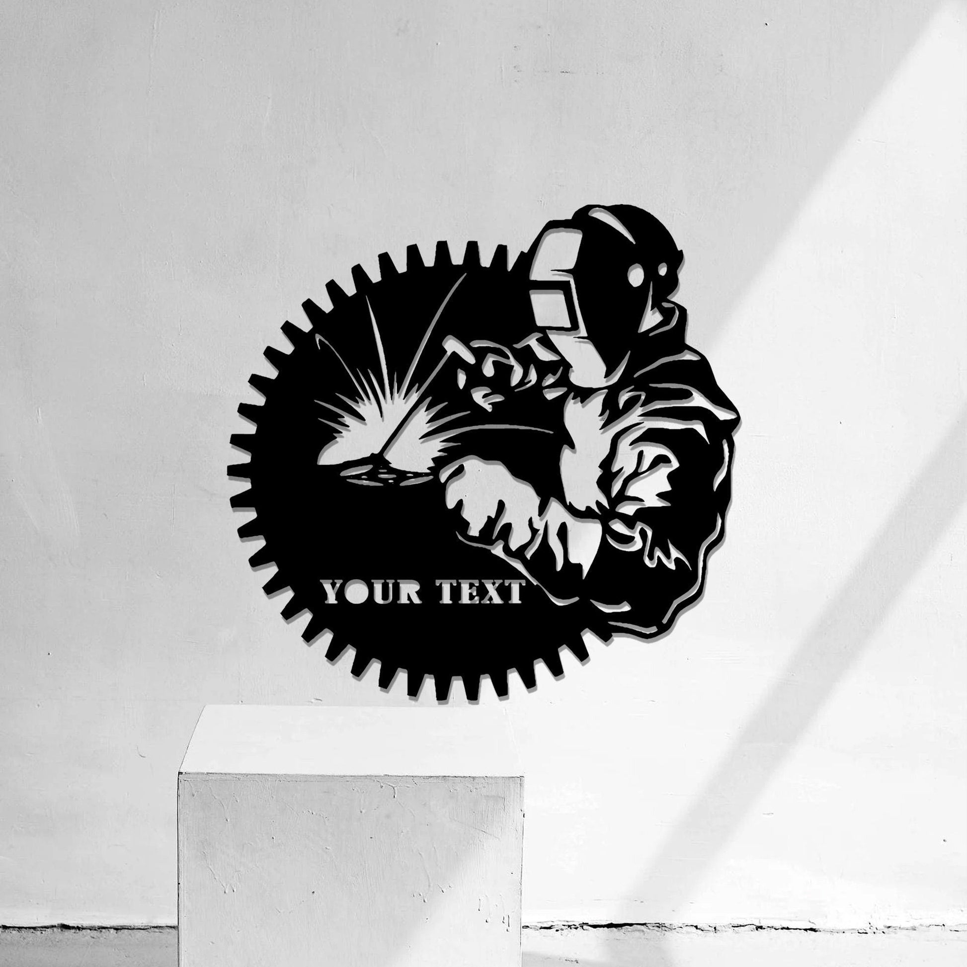 Customized Welding Cut Metal Sign,Welder Sign,Personalized Gift For Dad Father's Day Gift,Welder Street Sign Indoor,Outdoor,LED Sign