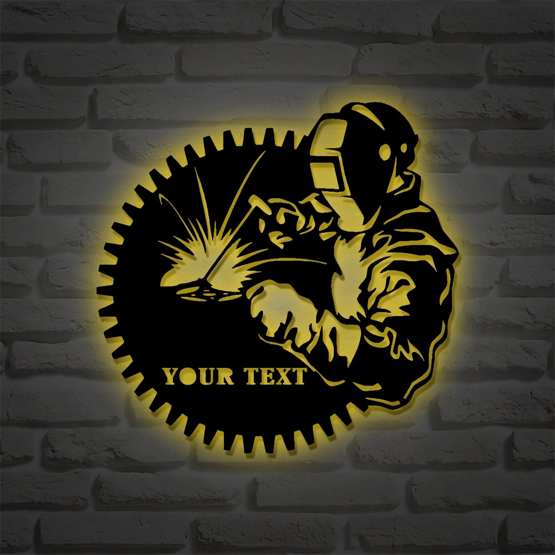 Customized Welding Cut Metal Sign,Welder Sign,Personalized Gift For Dad Father's Day Gift,Welder Street Sign Indoor,Outdoor,LED Sign