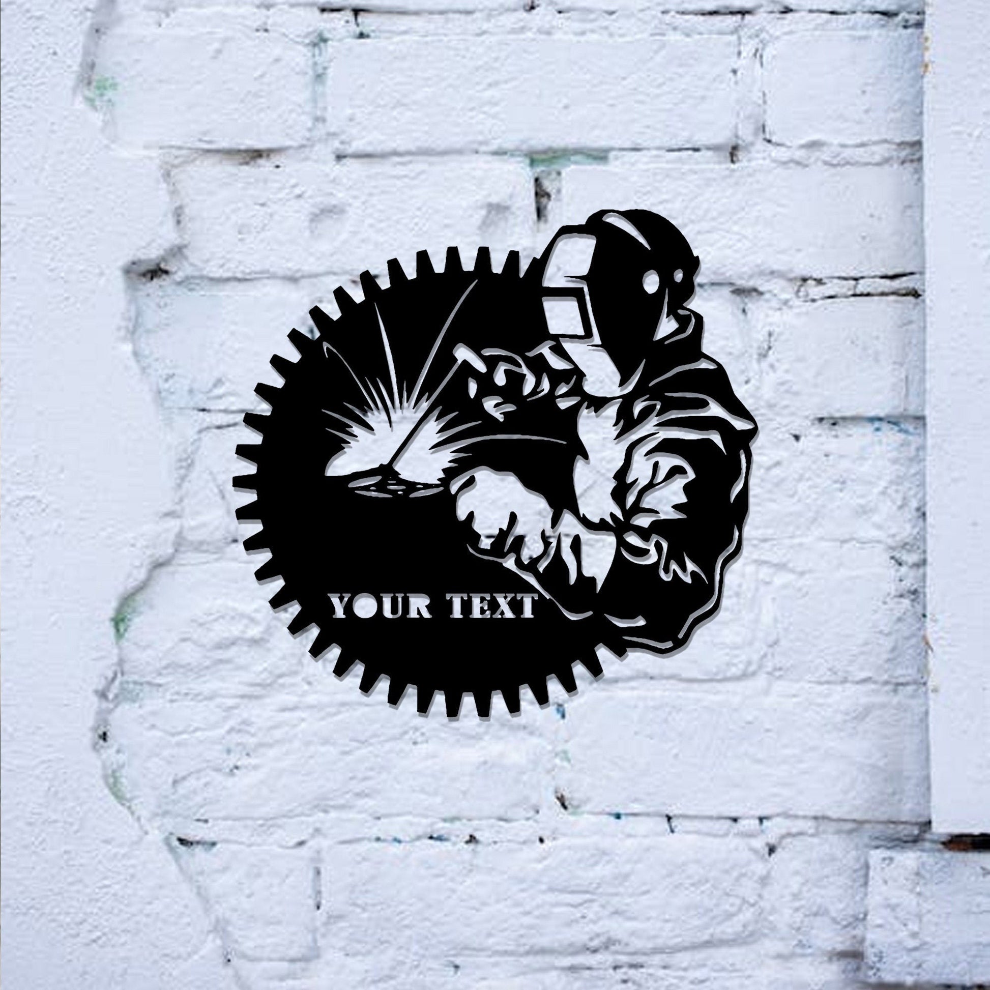 Customized Welding Cut Metal Sign,Welder Sign,Personalized Gift For Dad Father's Day Gift,Welder Street Sign Indoor,Outdoor,LED Sign