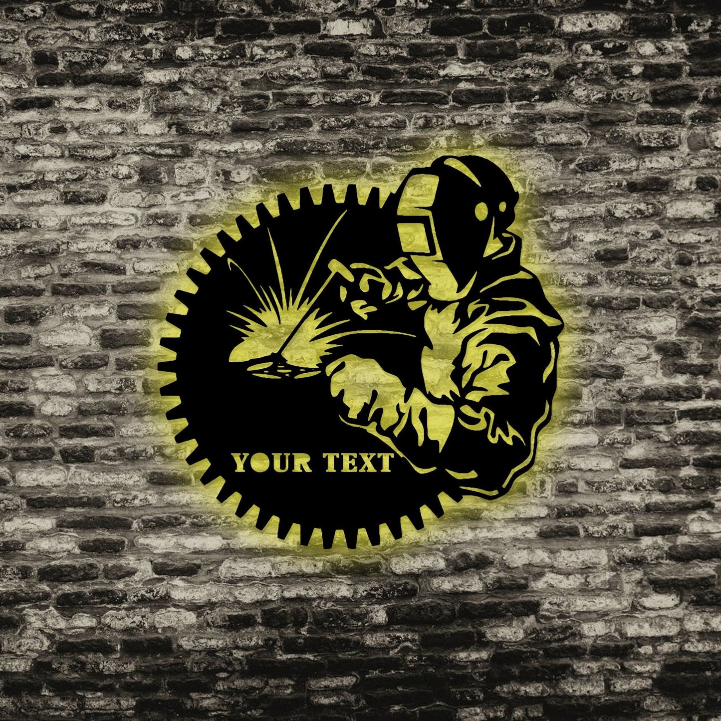 Customized Welding Cut Metal Sign,Welder Sign,Personalized Gift For Dad Father's Day Gift,Welder Street Sign Indoor,Outdoor,LED Sign