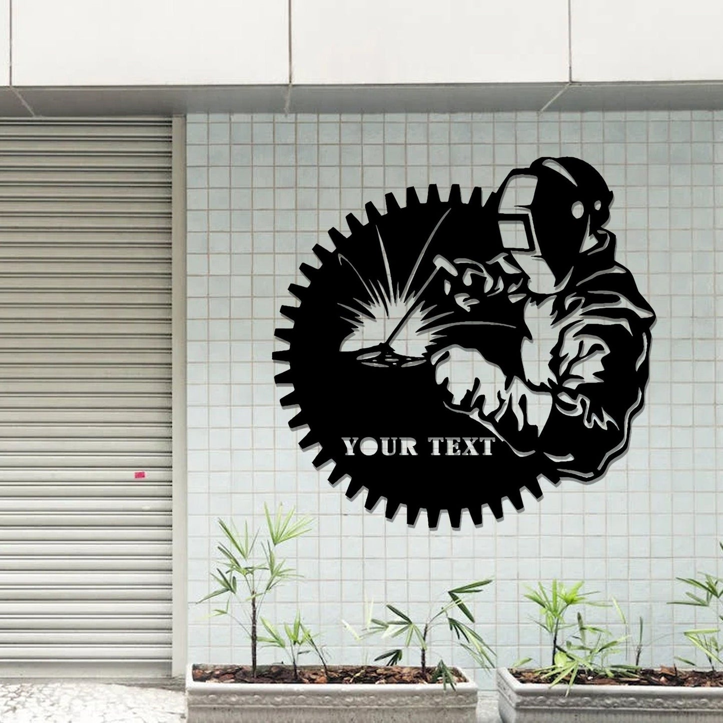 Customized Welding Cut Metal Sign,Welder Sign,Personalized Gift For Dad Father's Day Gift,Welder Street Sign Indoor,Outdoor,LED Sign