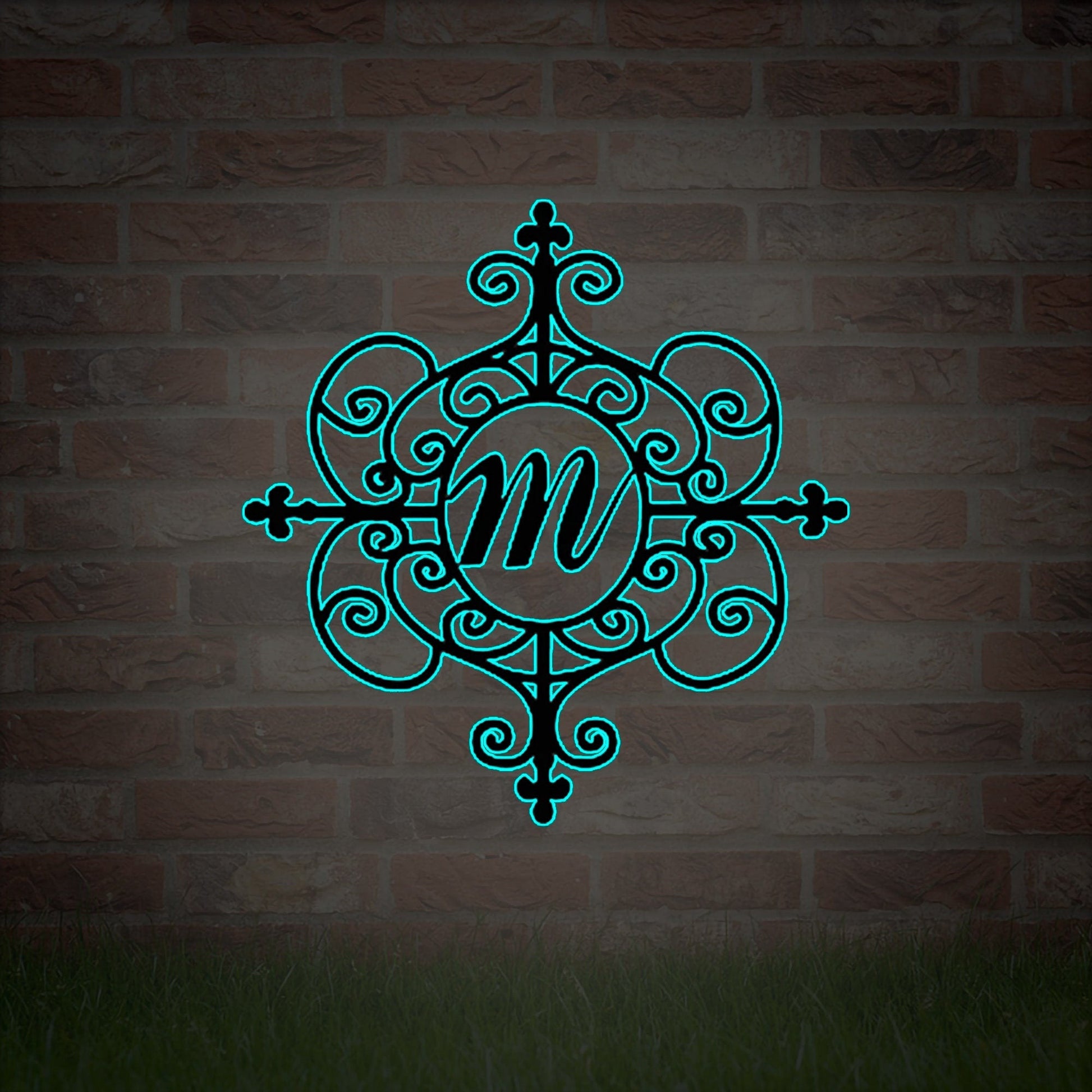 Custom Family Name Metal Sign, Initial Sign, Metal Monogram Sign, Door Hanger, Last Name Sign, Metal Decorative Wall Art,LED Sign