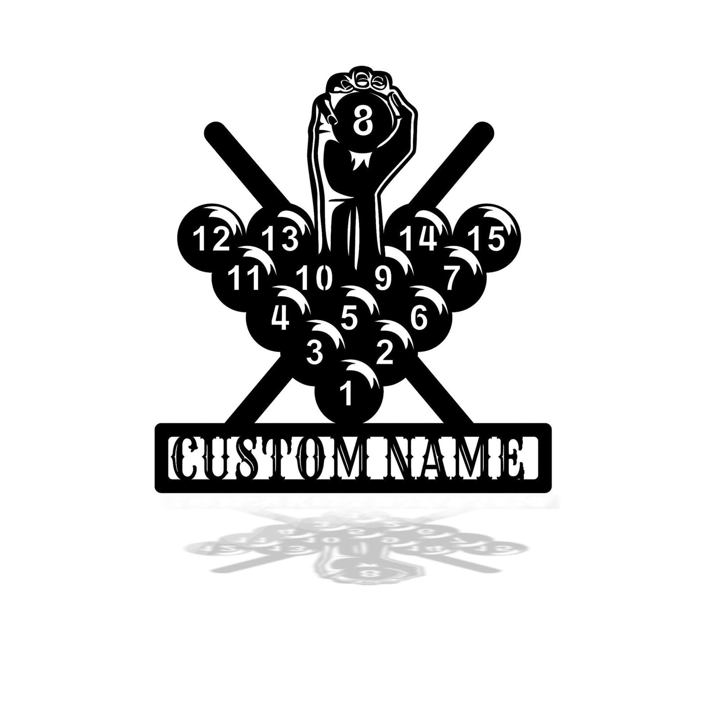 Personalized billiard metal sign/custom billiard metal sign/snooker sign/game room sign/gift for man/recreation room sign/LED wall light