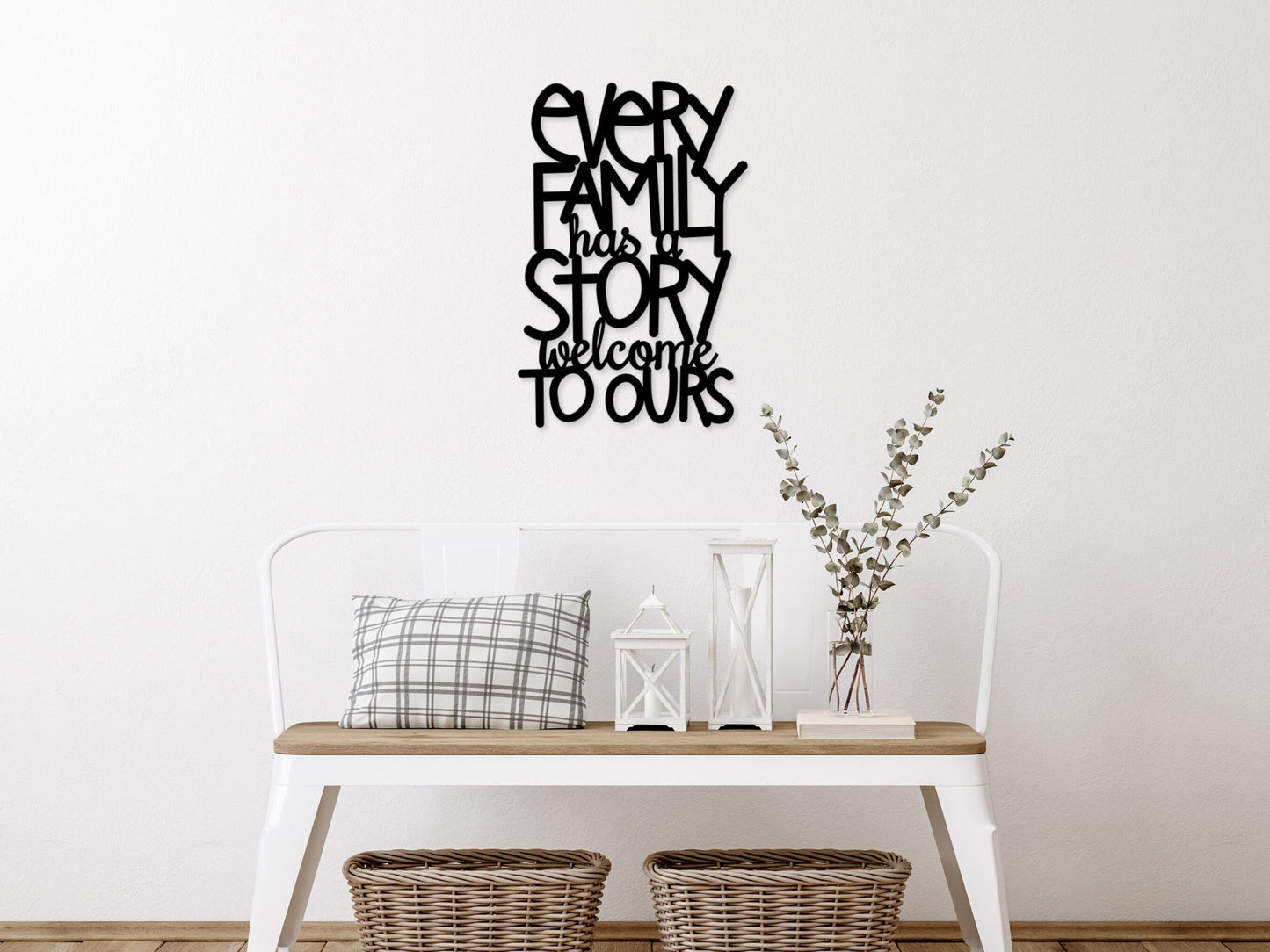 Family Metal Sign, Family Sign, Welcome Sign, Metal Welcome Sign, Metal Words, Metal Sign, Housewarming Gift, Wedding Gift, Closing Gift